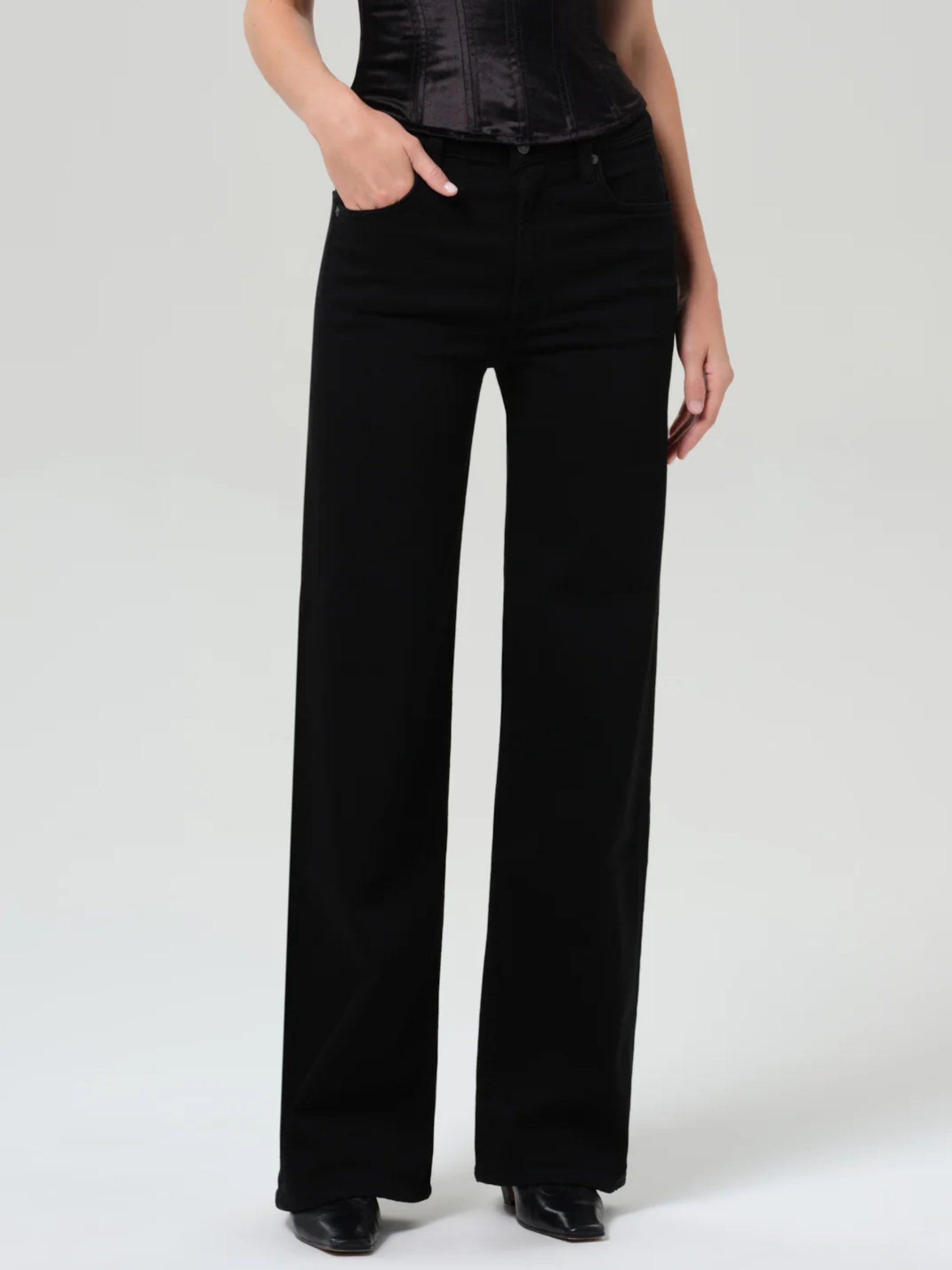 Annina 30in Wide Leg Jean - Starless