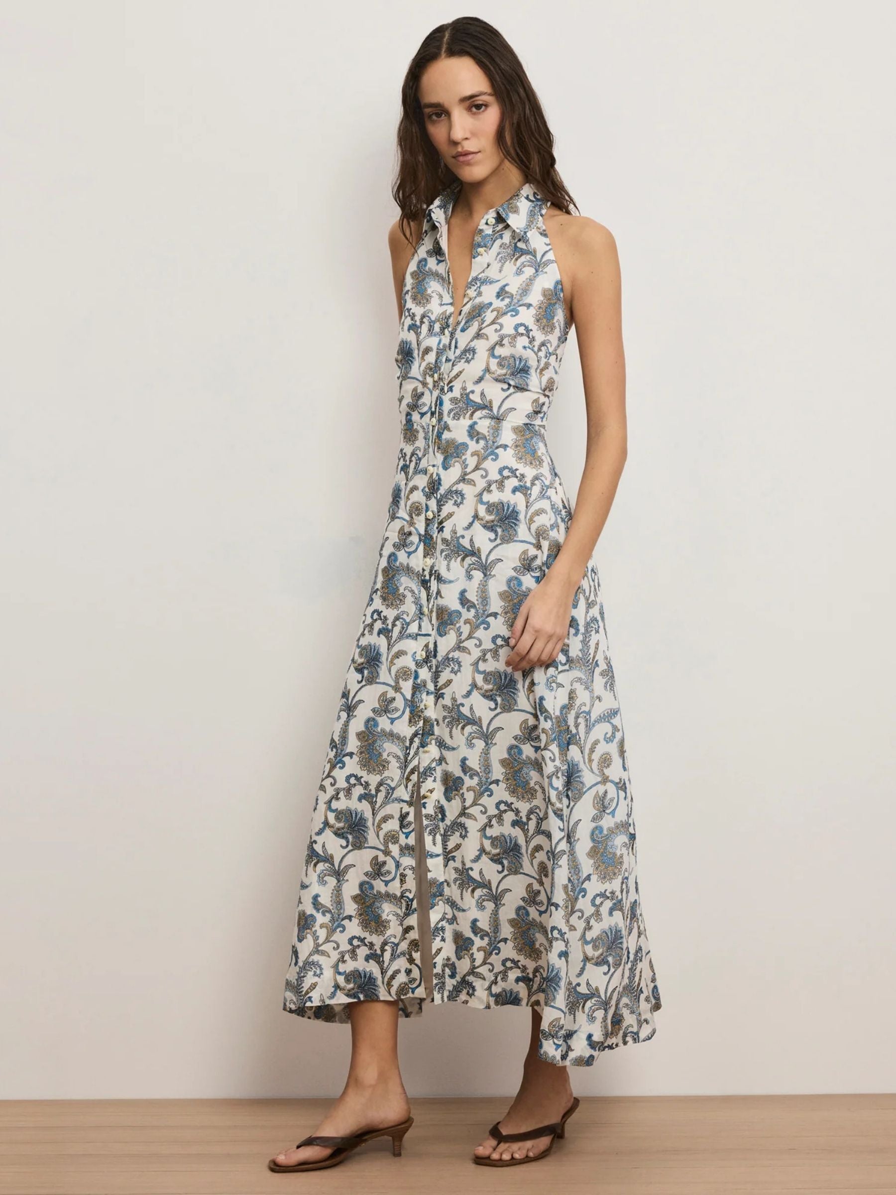 Mackey Dress w/ Smocking - Dove