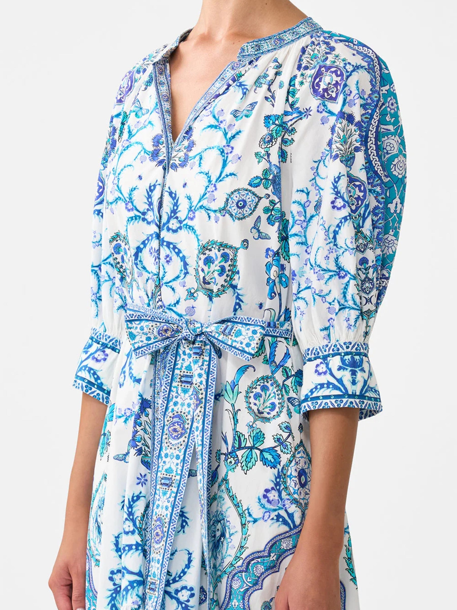 Tiered Shirt Dress w/Short Sleeves - Isnik Lullaby