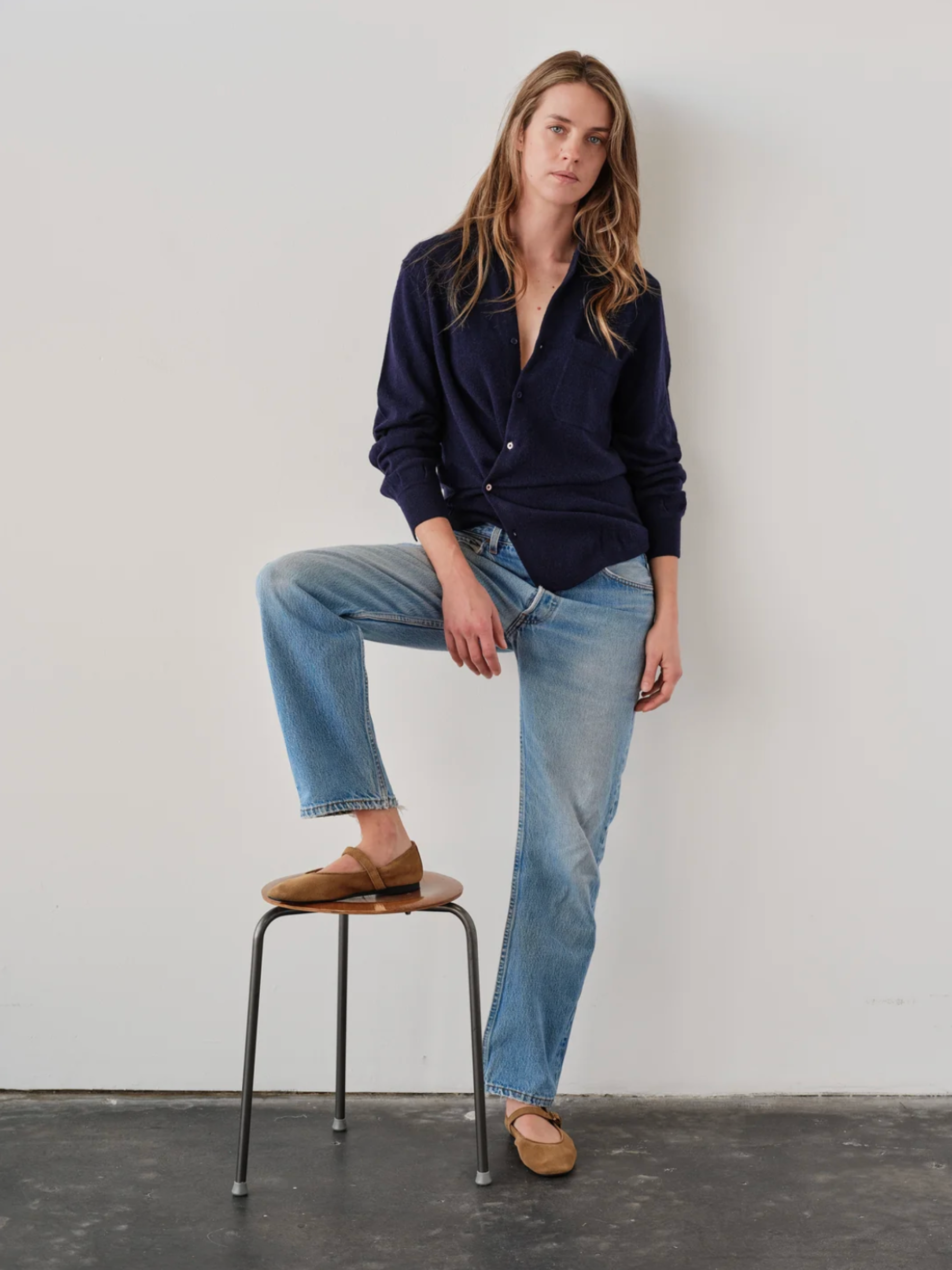The Men's Shirt Sweater - Navy