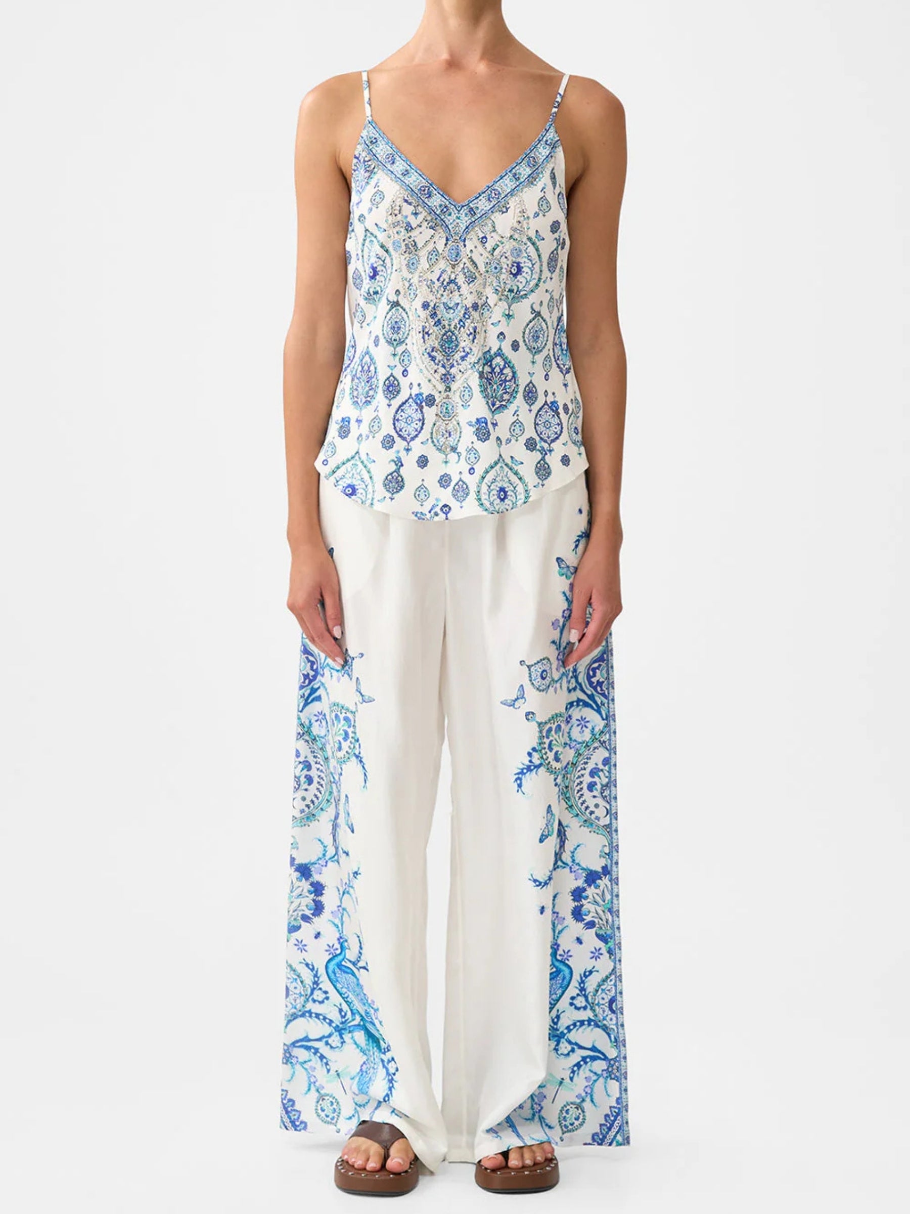 V Neck Bias Cami - Isnik Lullaby