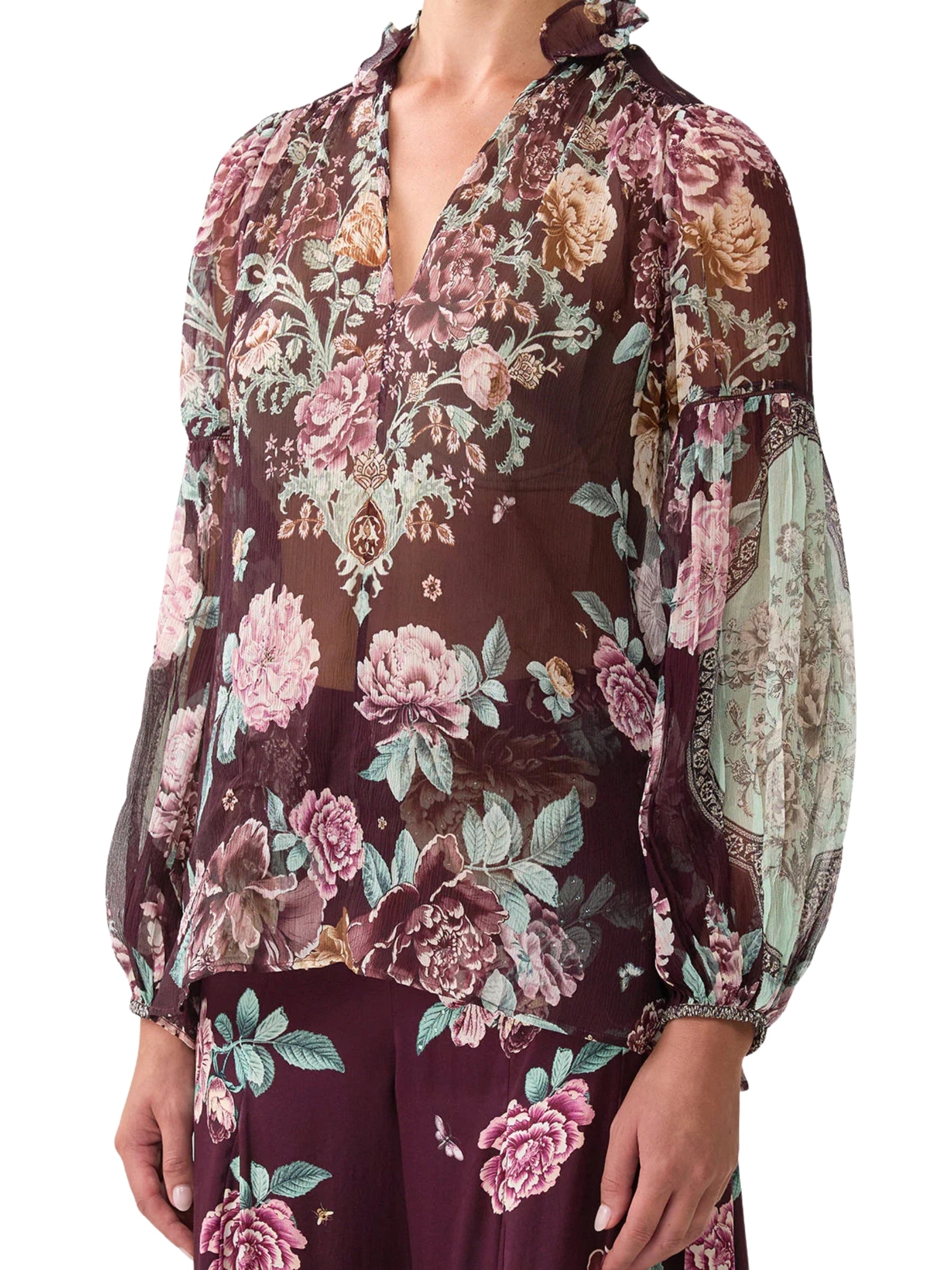 Frill Collared Blouse - If These Tiles Could Talk