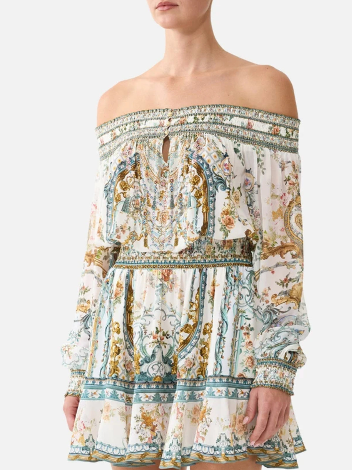 Off Shoulder Short Dress - Ballad of Bibliotheque
