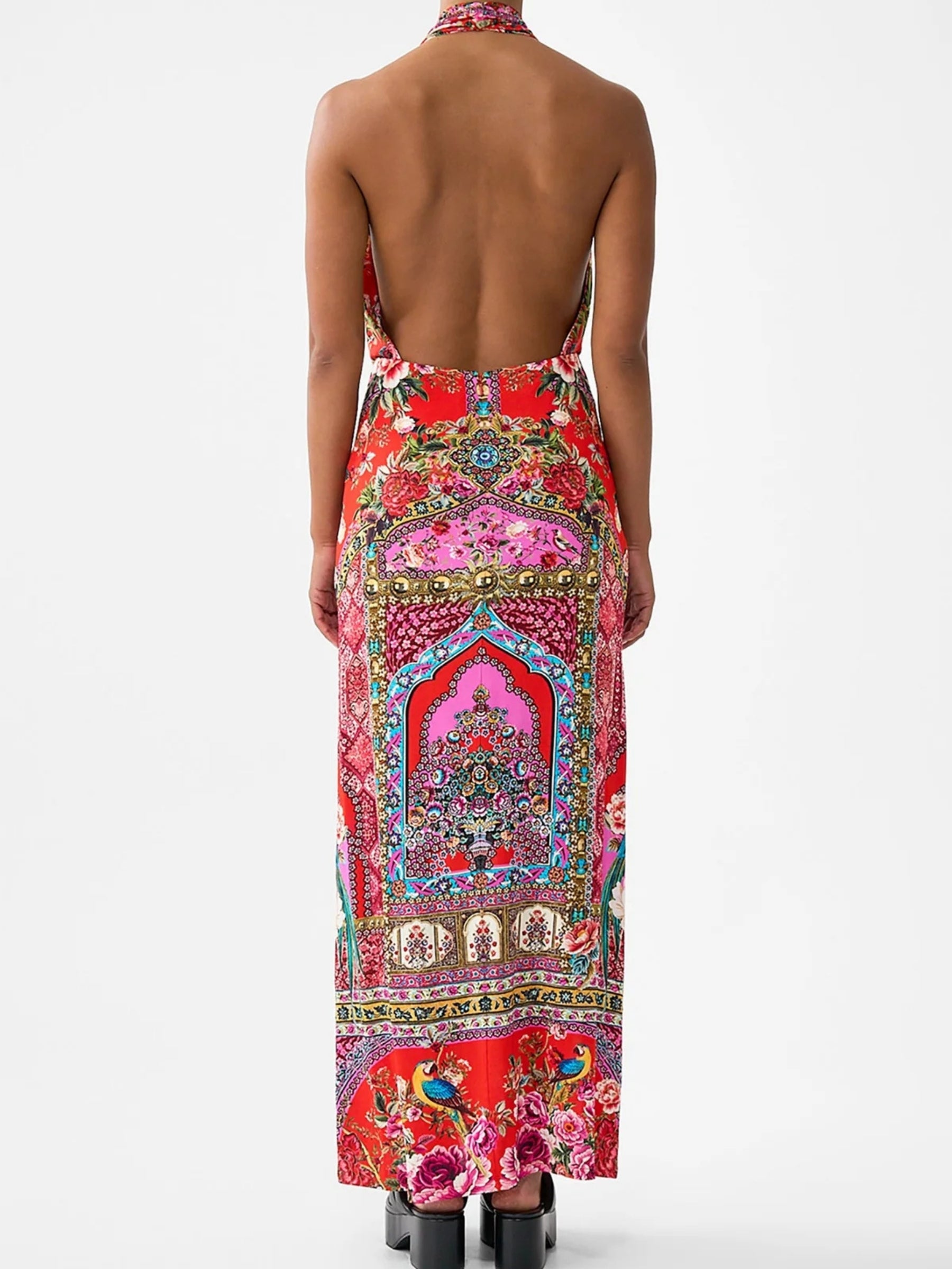 Deep Cowl Plunge Dress - Heirloom Empire