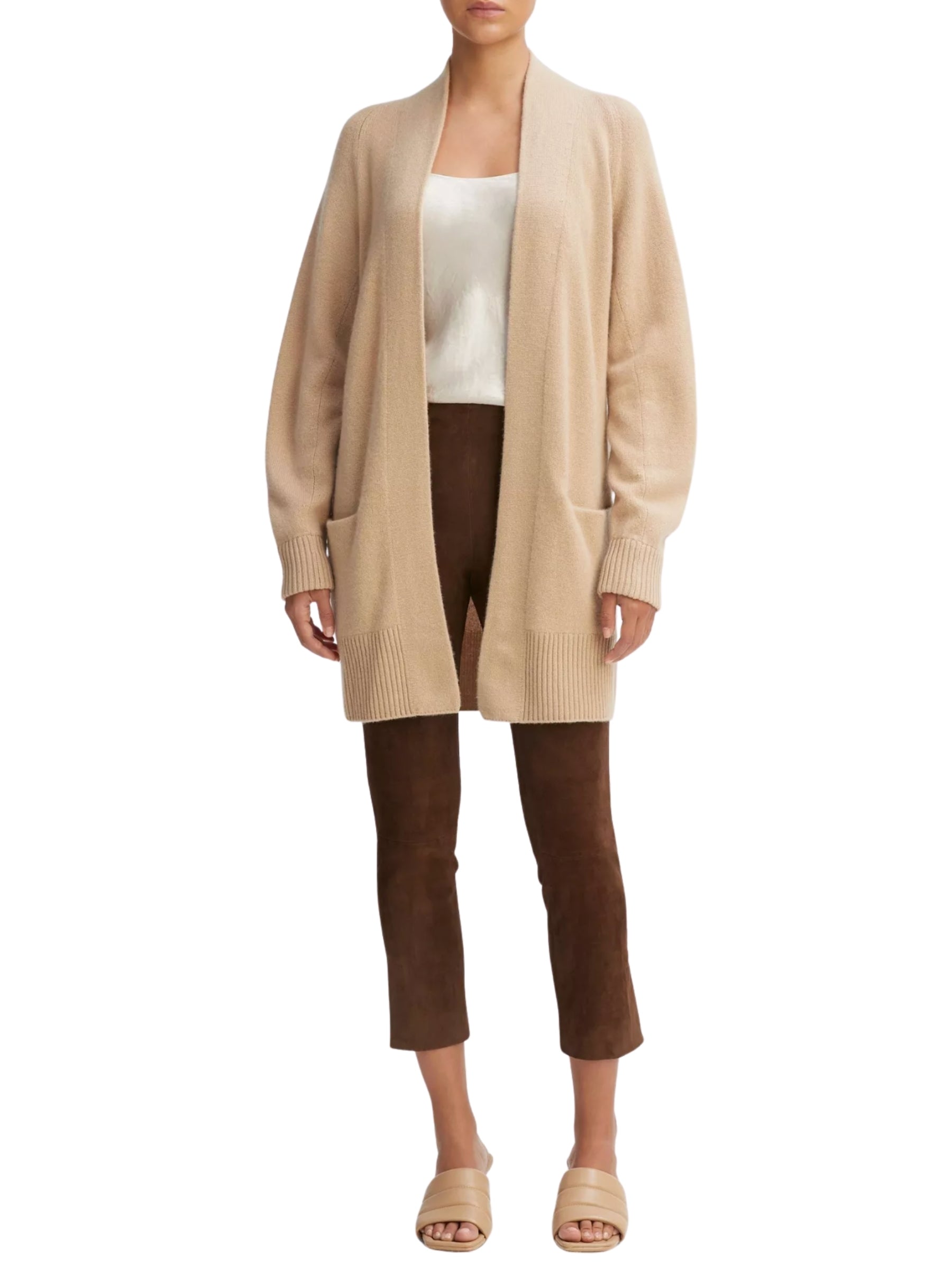 Shawl Collar Cardigan - Camel