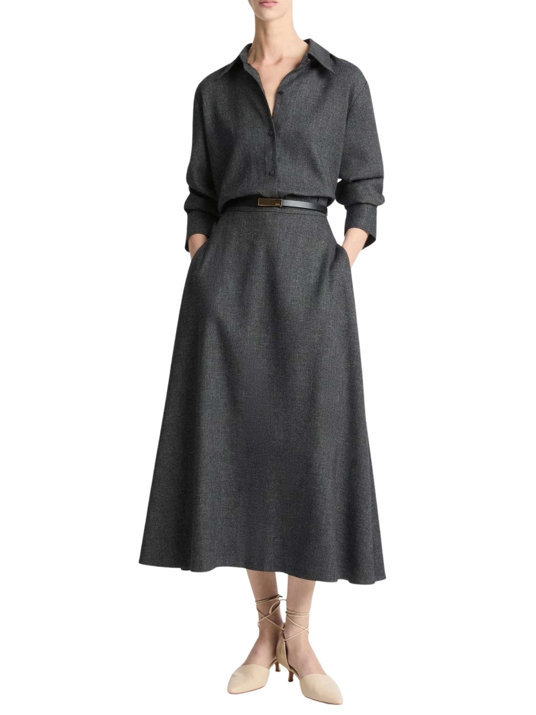 Jaspe Full Skirt - Grey