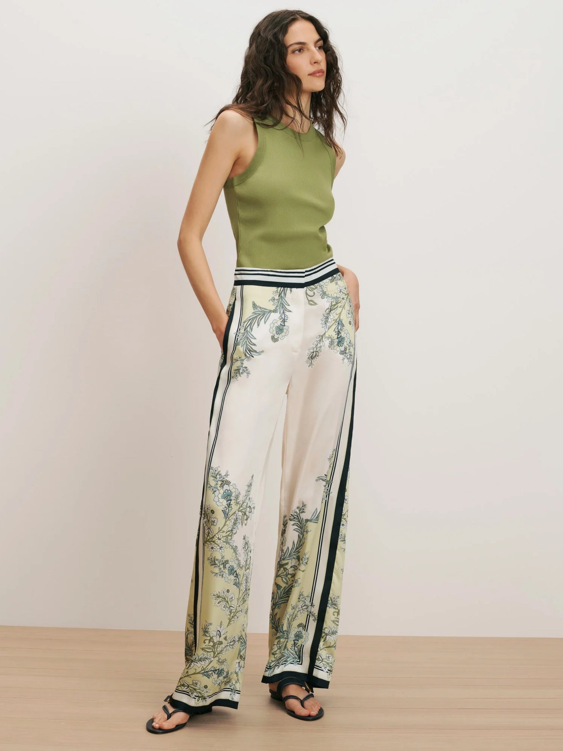 Grigore Pant - Light Pistachio Multi