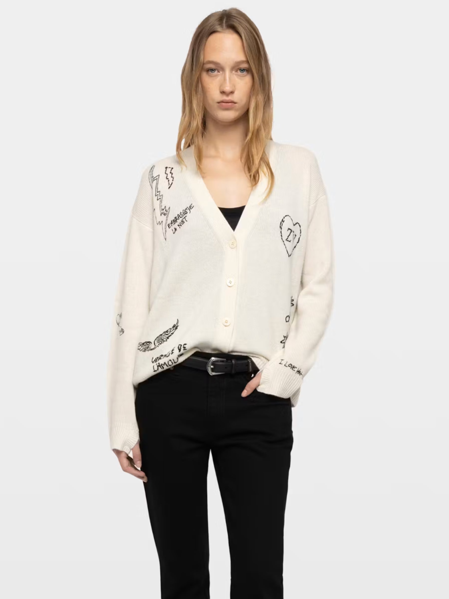Mirkaz Cashmere Cardigan - Ecru