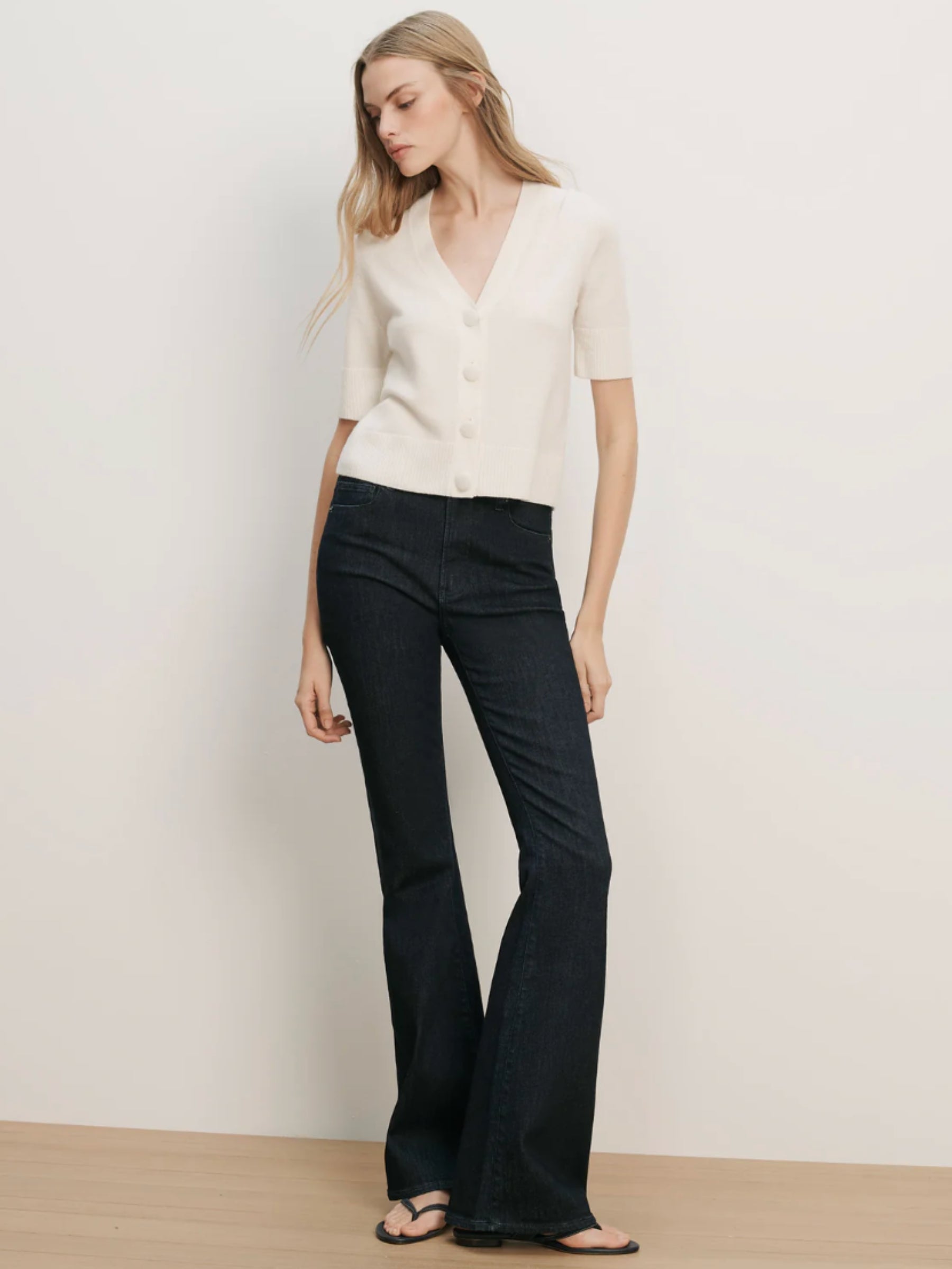 S/S Solene Cashmere Cardigan - Ivory