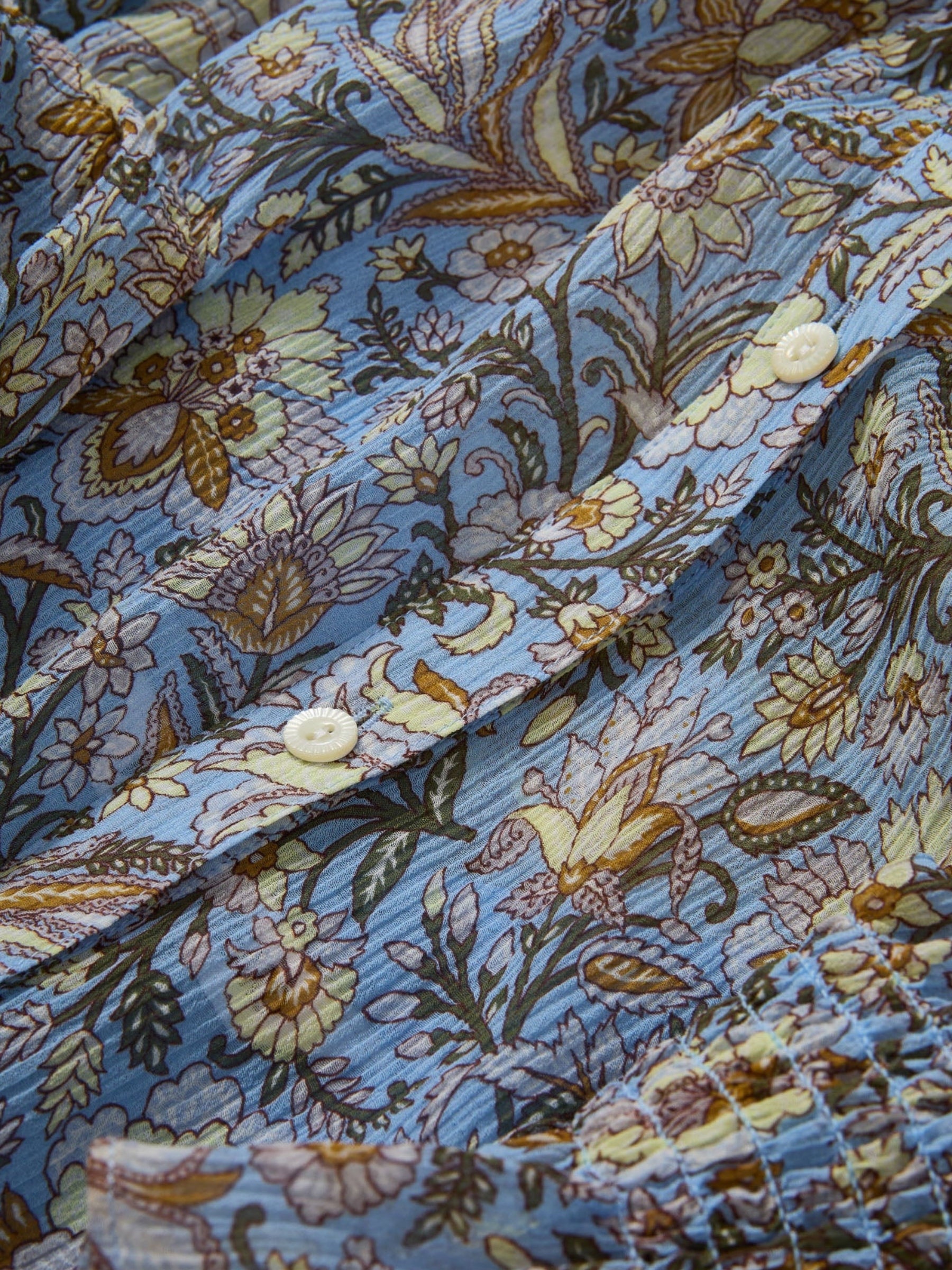 3/4 Sleeve Ashlynn Blouse - Blue Jay