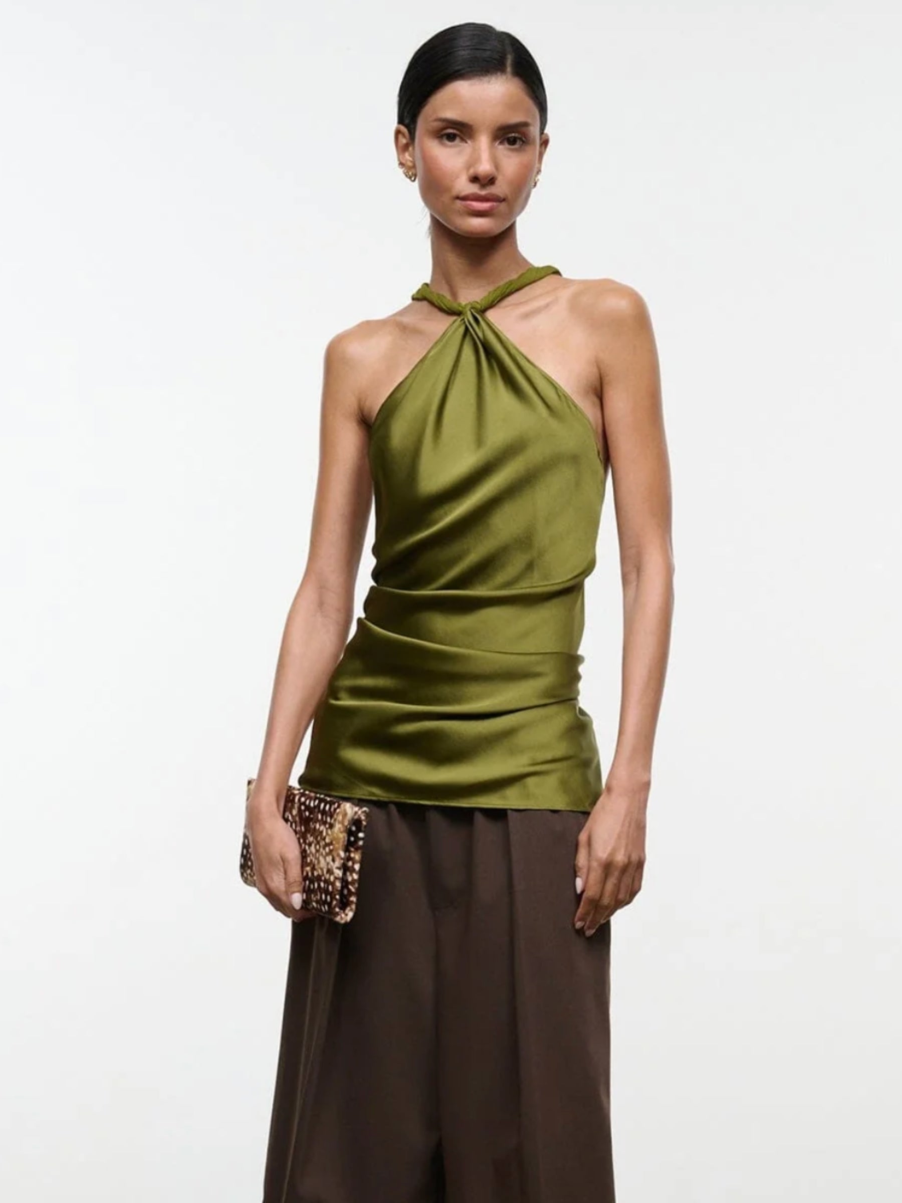 Muse Clutch - Fawn Calf Hair