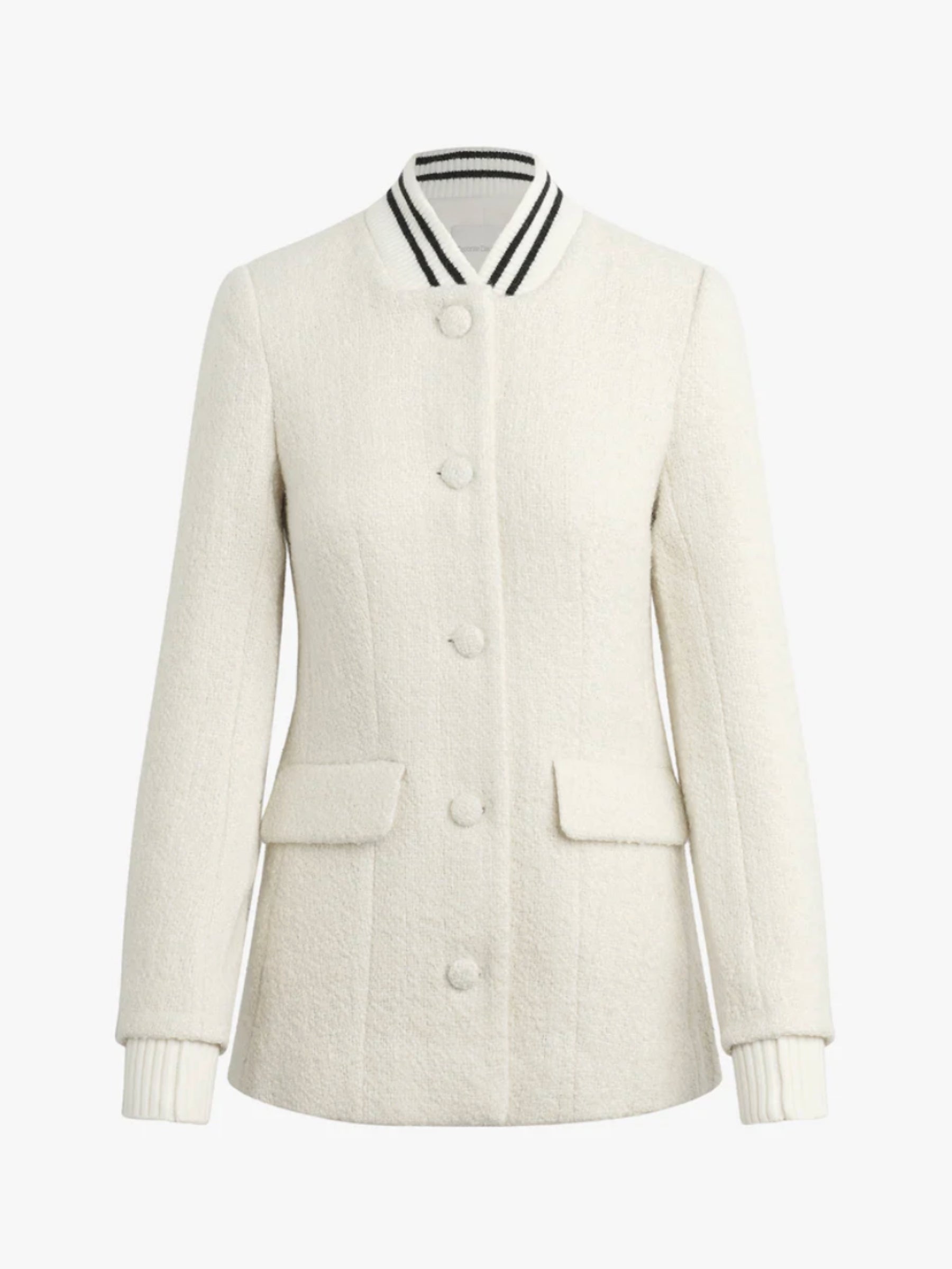 Varsity Boucle Blazer - Ivory