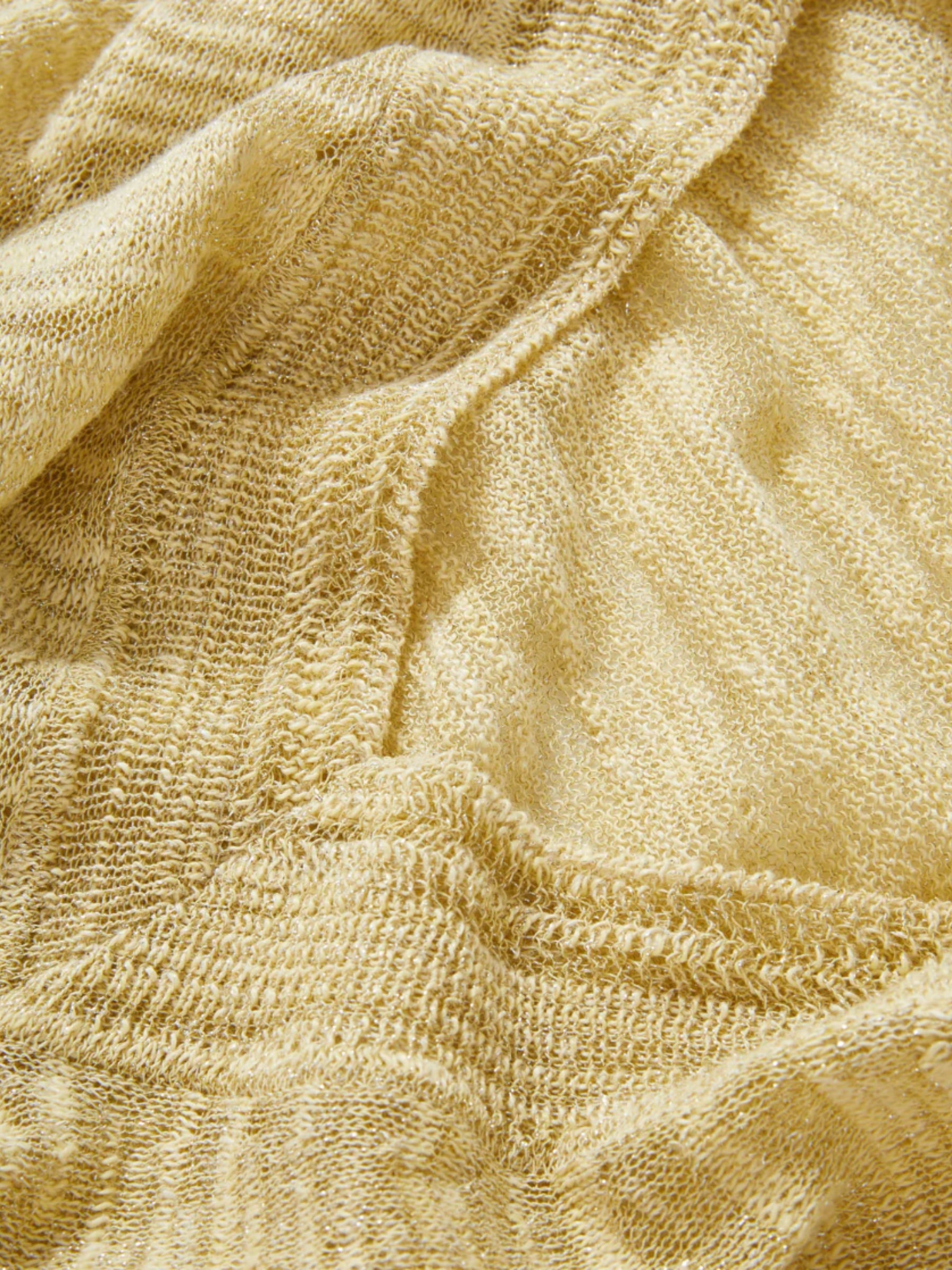 Coleta V Neck Knit Sweater - Gold