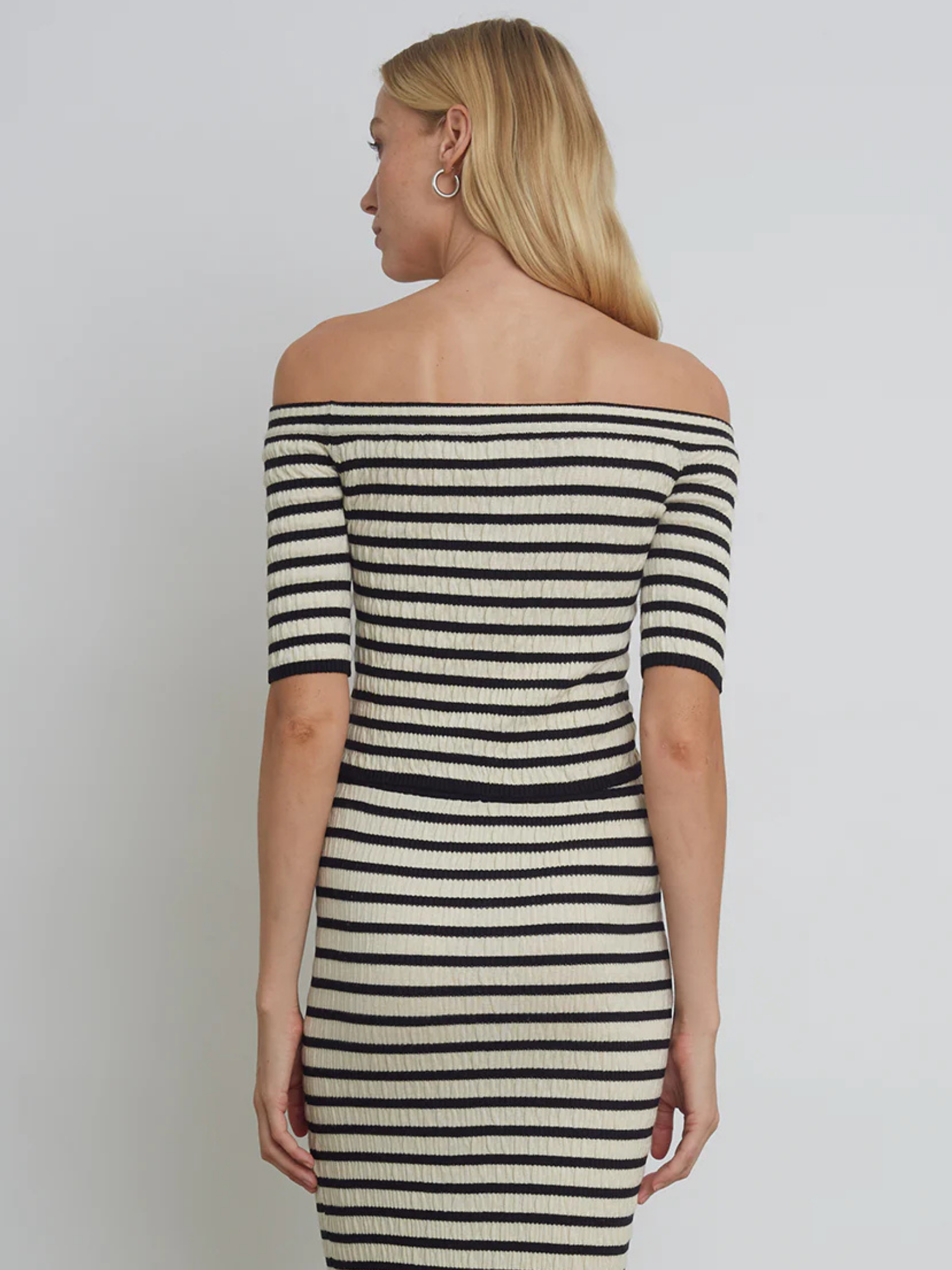 Helene Stripe Sweater - Ivory/Black