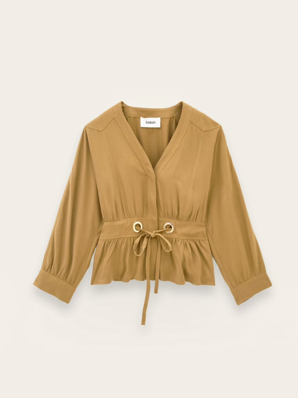 Precila 7/8 Sleeve Top - Yellow
