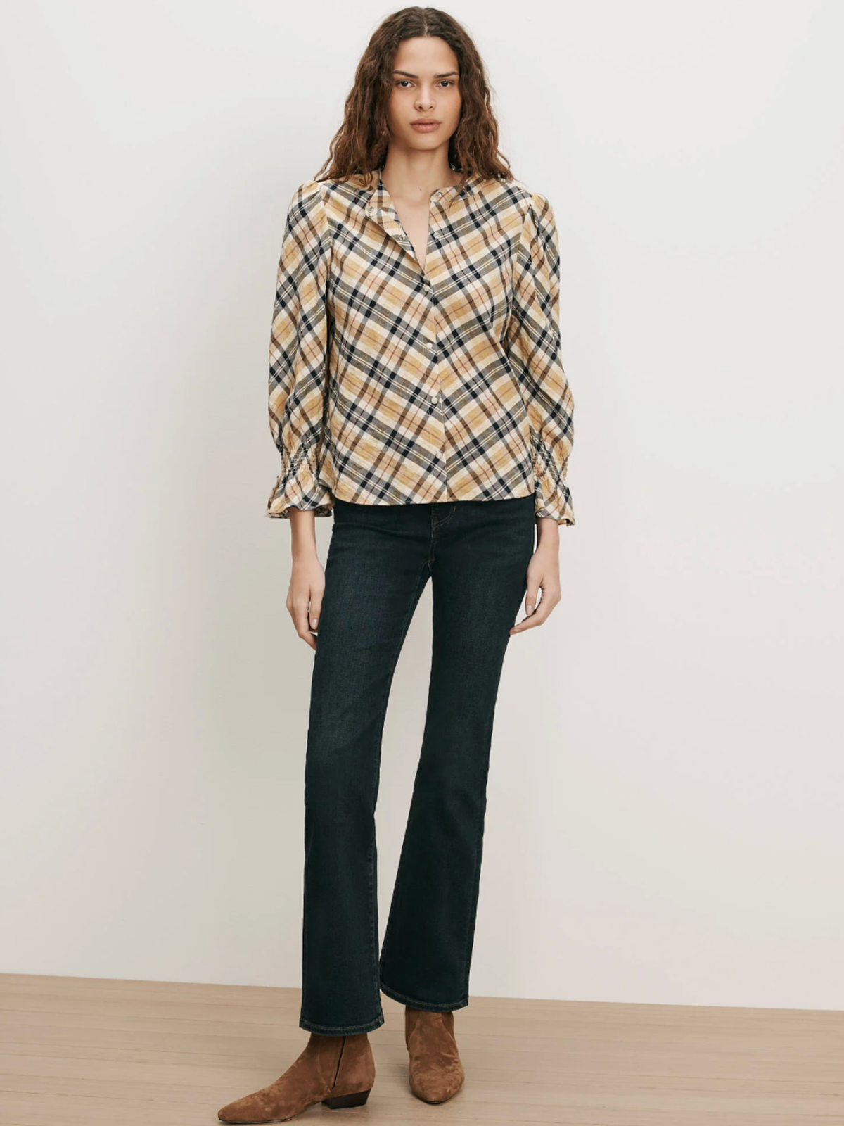Ashlynn Plaid Blouse - Acorn Multi