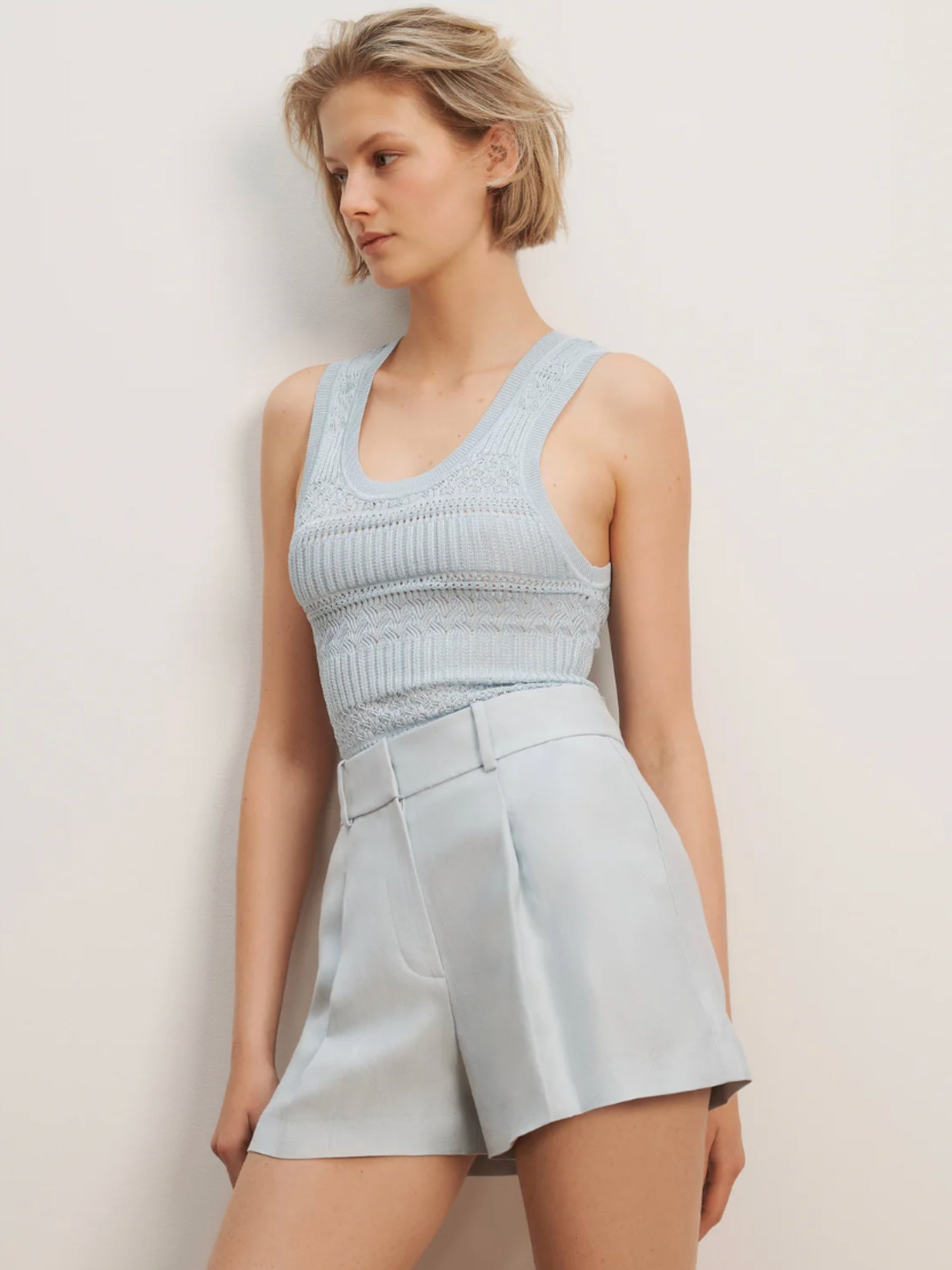 Sandra Knit Tank - River Mist