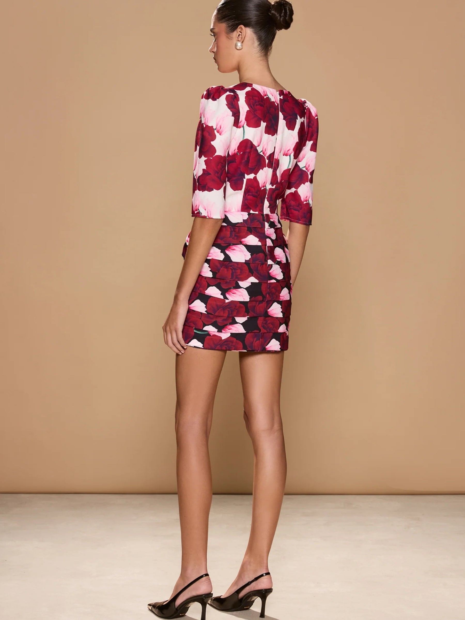 Rosa Mini Dress - Midnight Roses