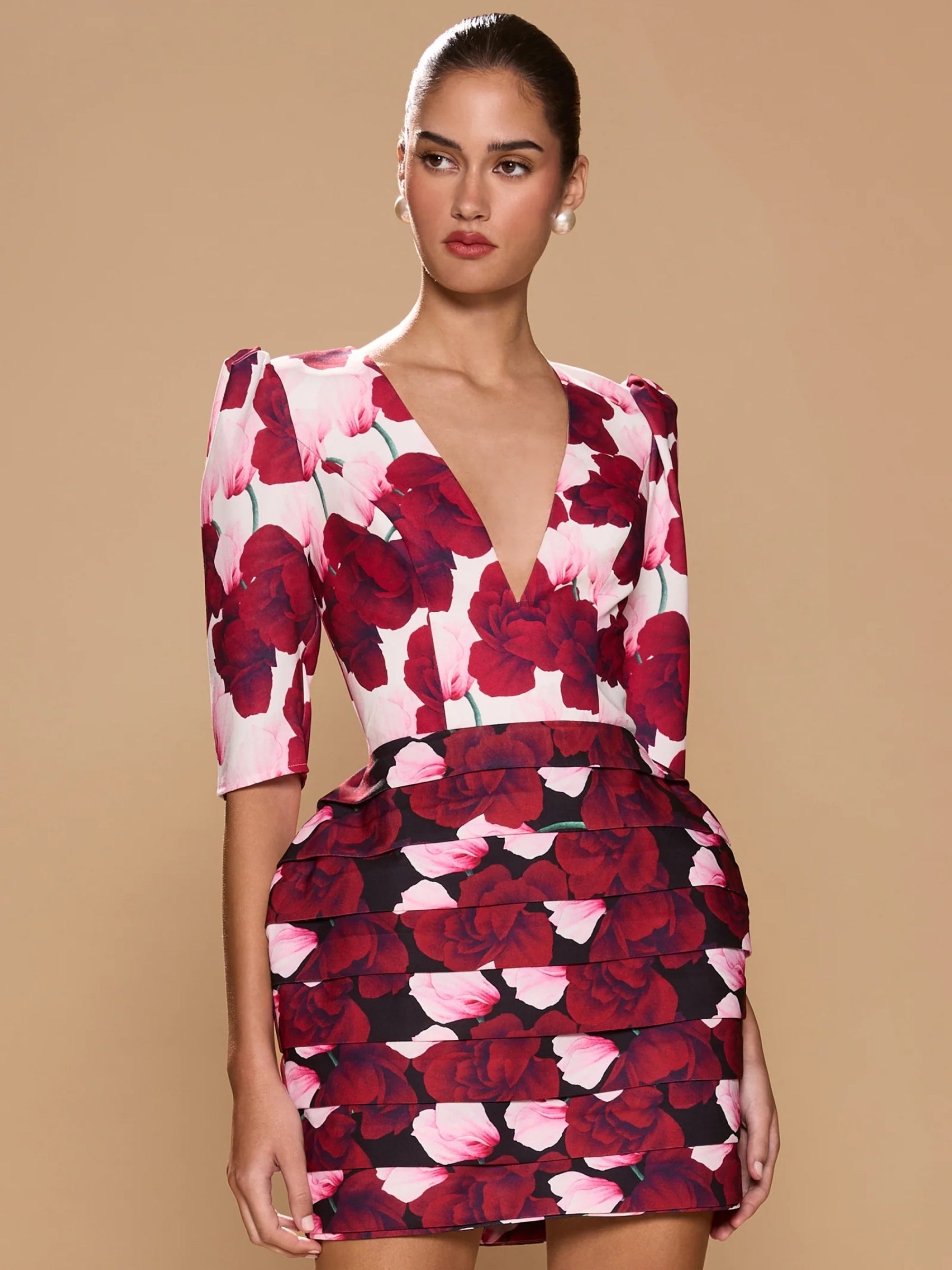 Rosa Mini Dress - Midnight Roses