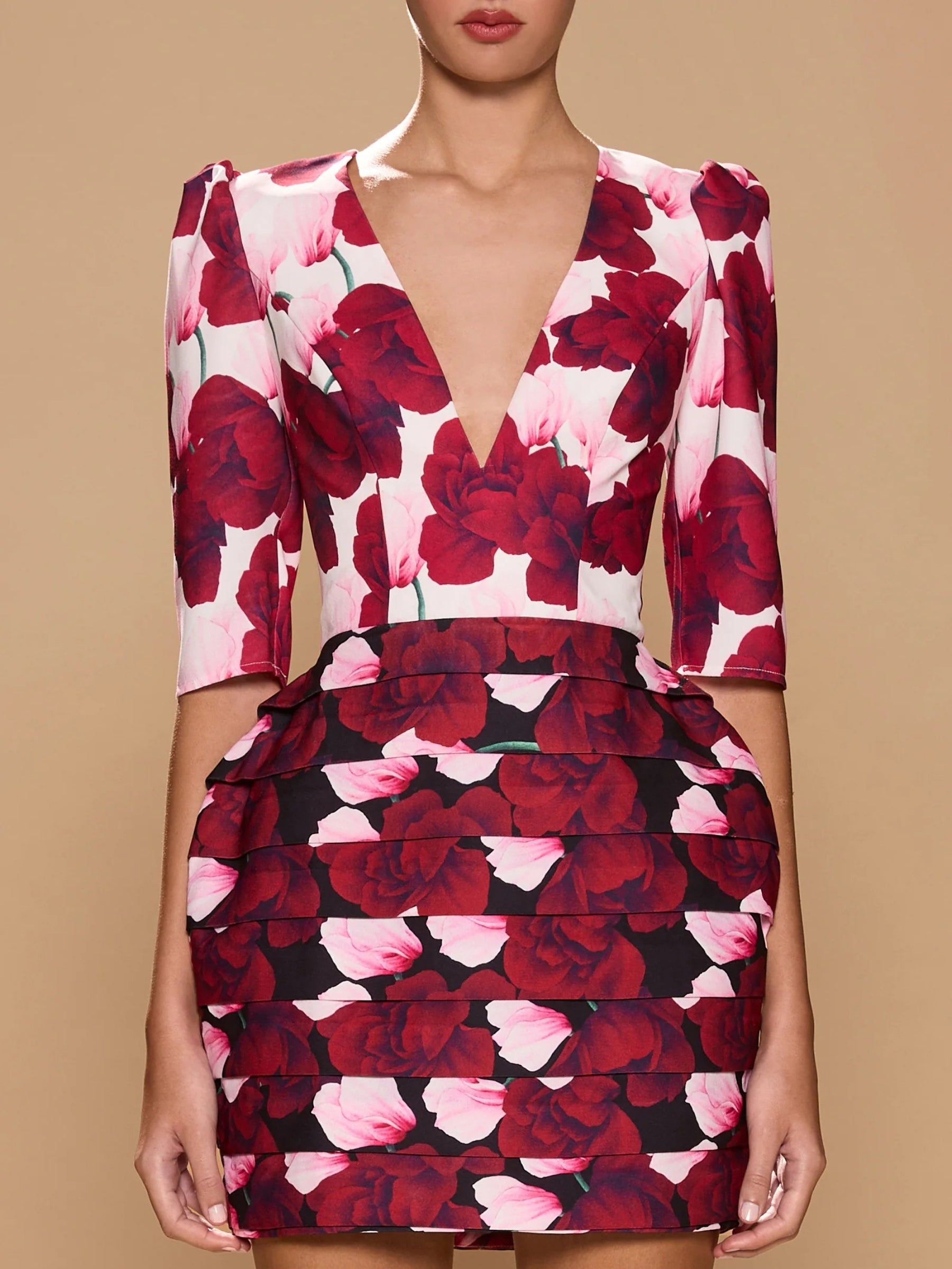 Rosa Mini Dress - Midnight Roses