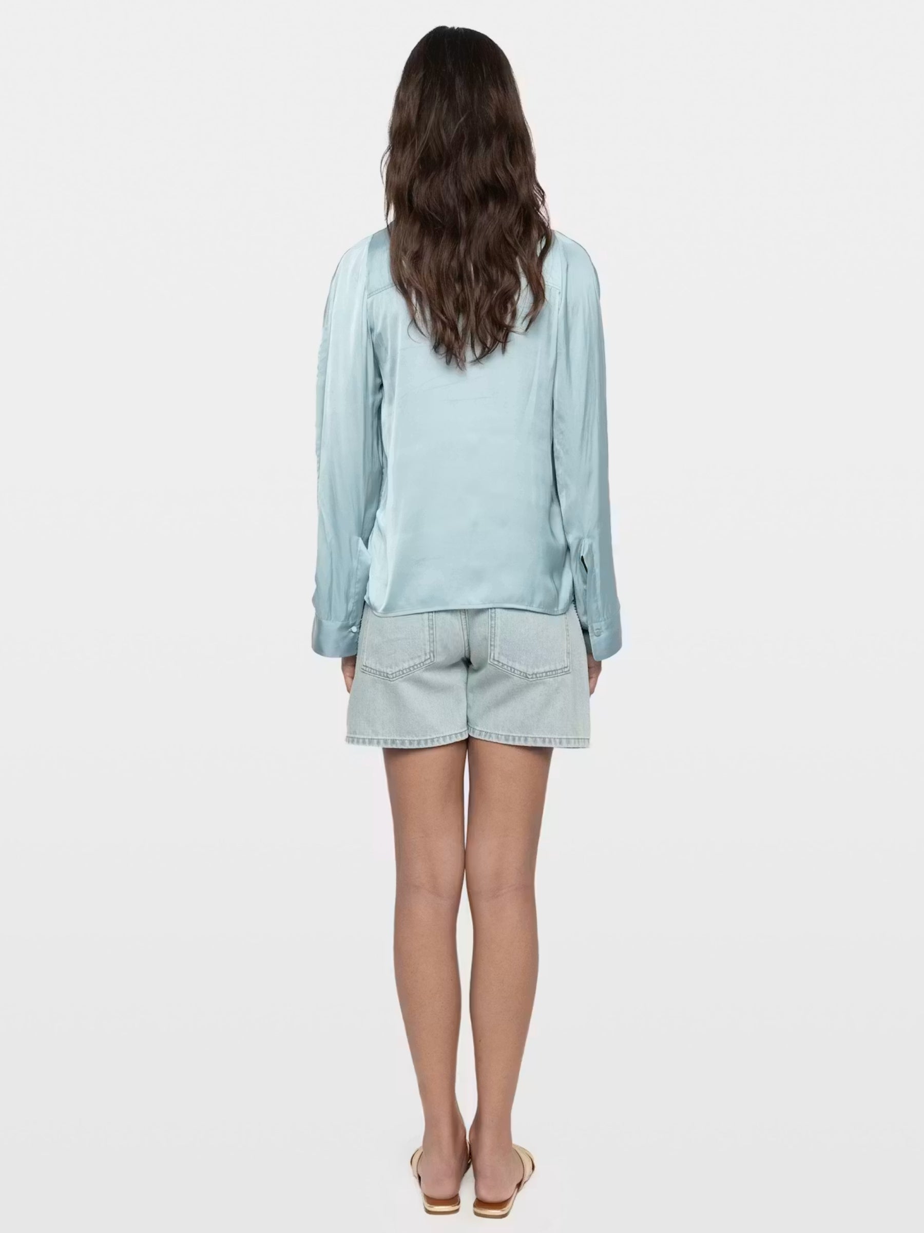 Torny Satin Tunic - Sky