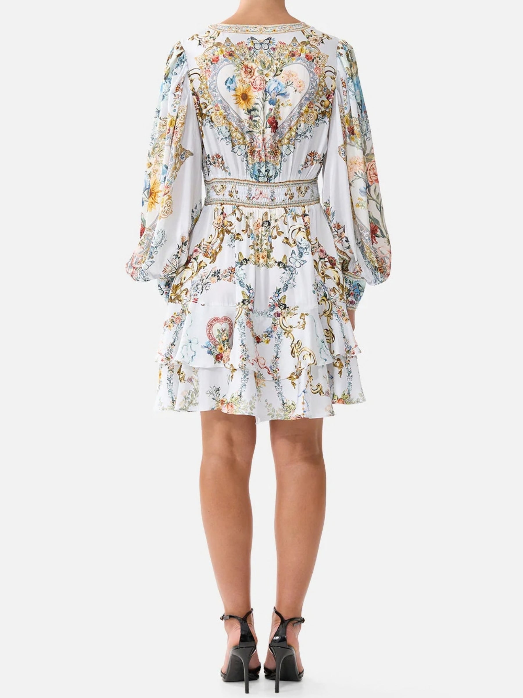 Button Front Frill Dress - Seville Sweetheart