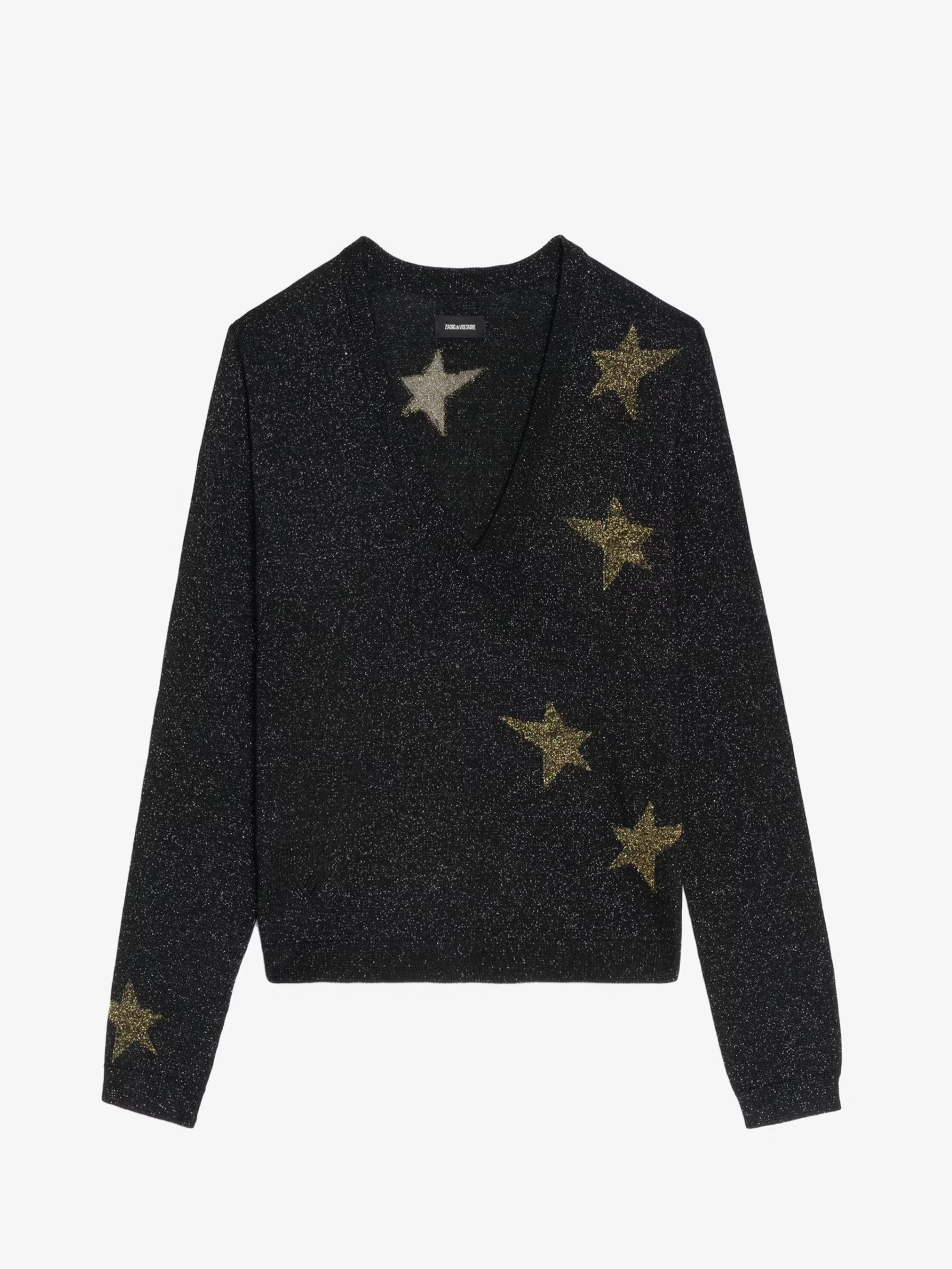 Rivy We Stars V Neck Sweater - Black