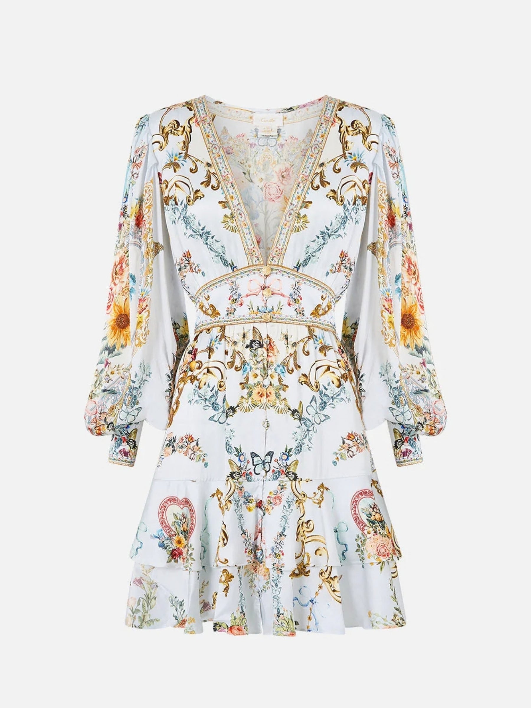 Button Front Frill Dress - Seville Sweetheart