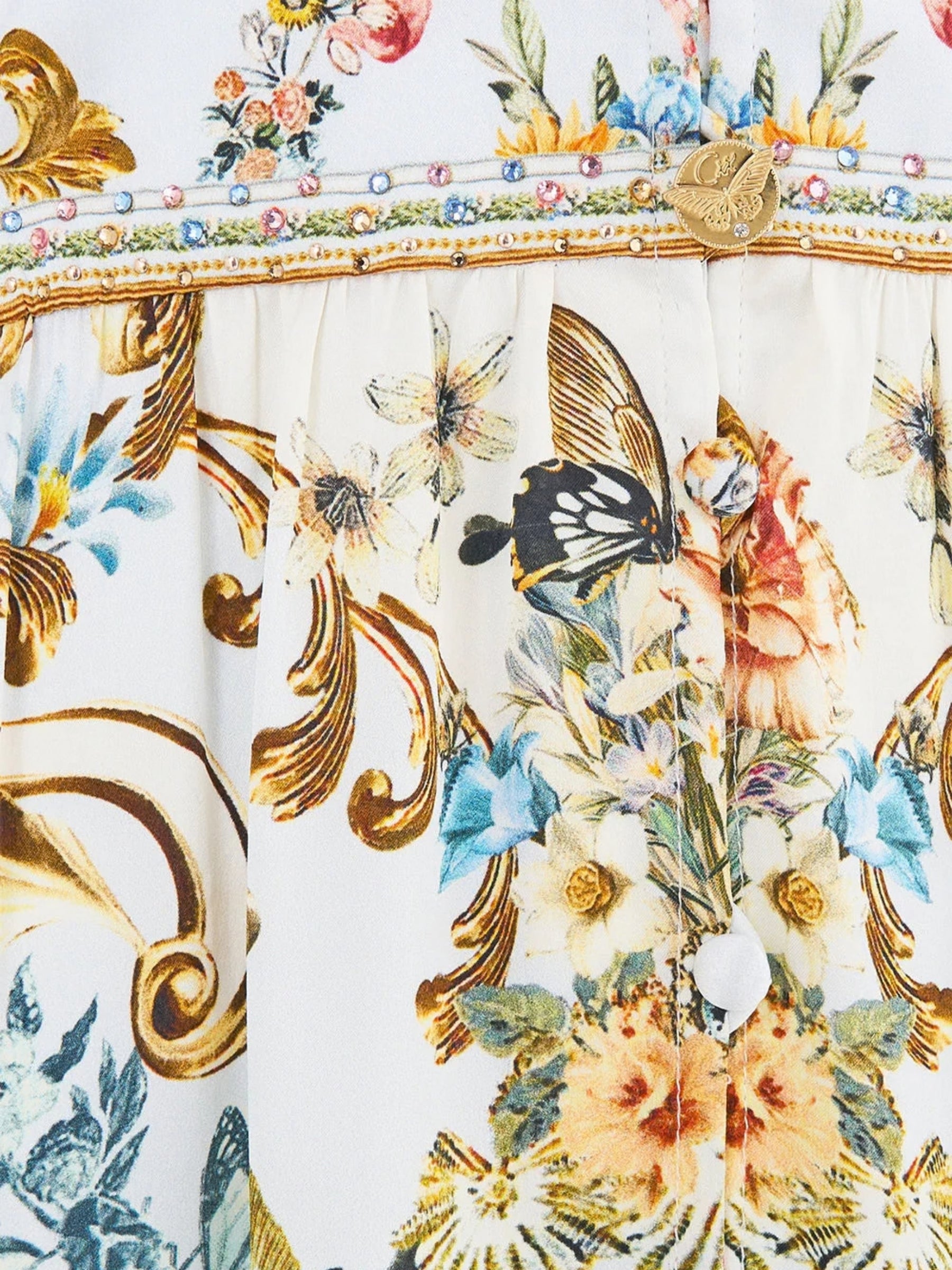 Button Front Frill Dress - Seville Sweetheart