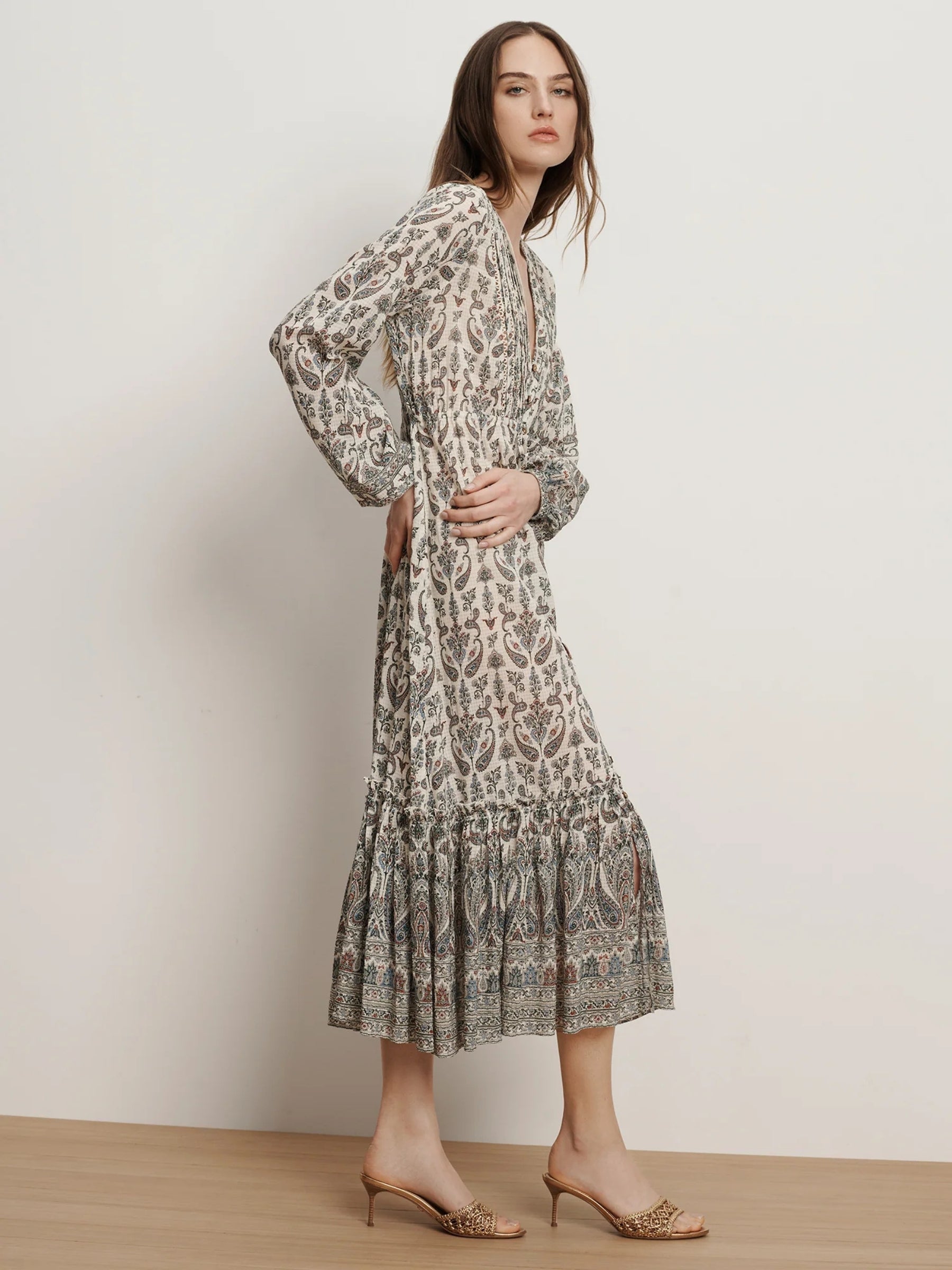 Vani Dress - Ecru Multi