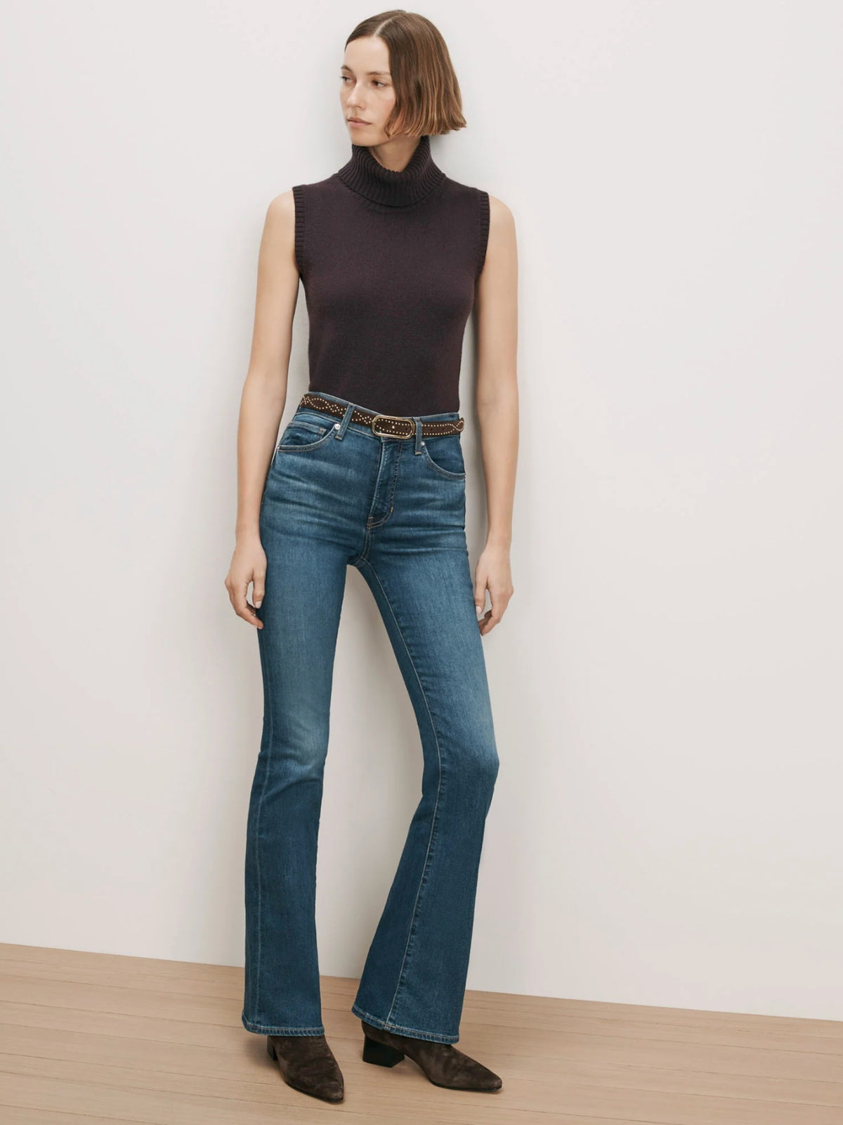 Mazzy Cashmere Sleeveless Sweater - Eggplant