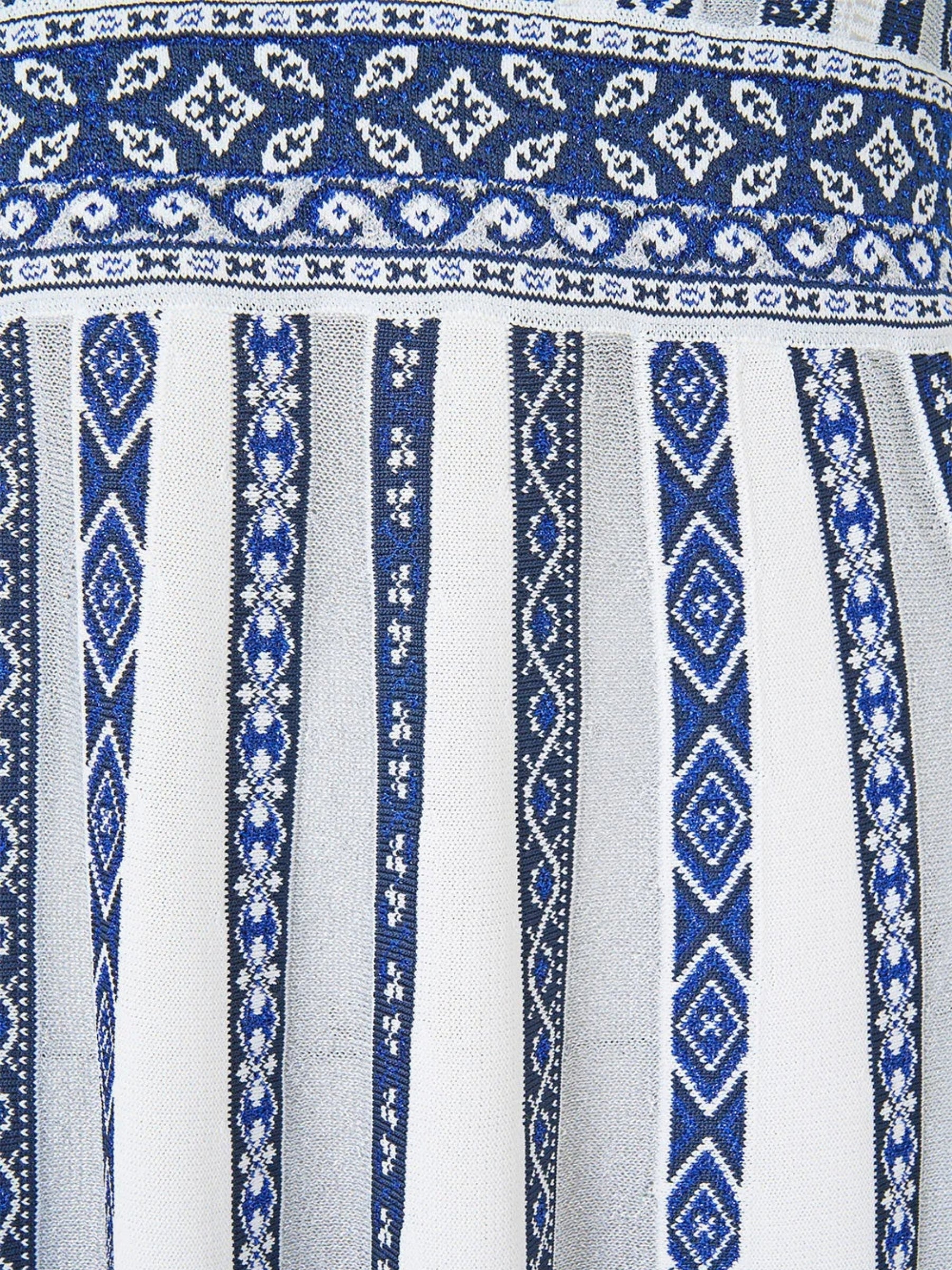 Halter Neck Knit Dress - A Tiled Wonderland