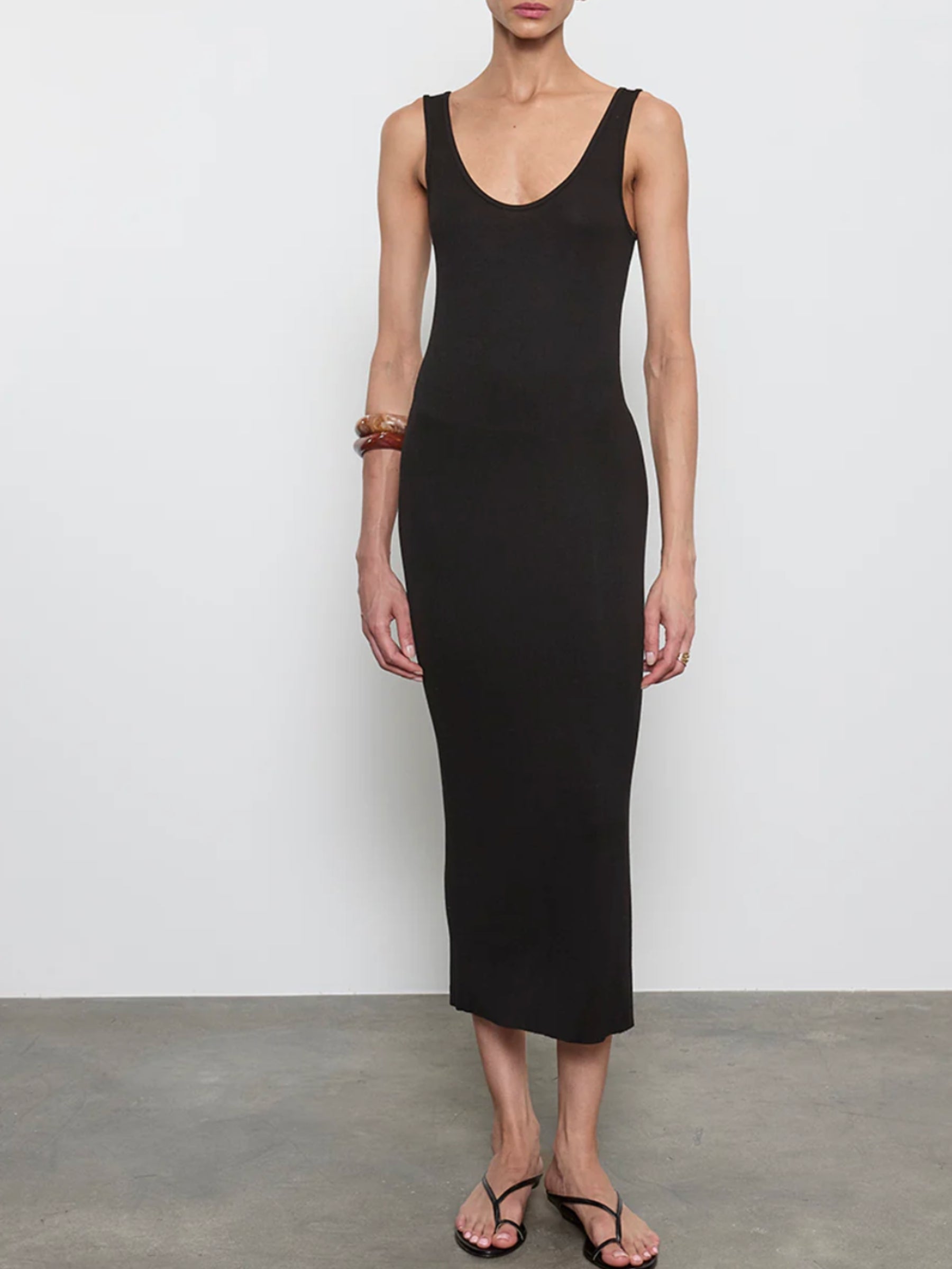 black midi dress tank Midi Tank Dress Plus / Black