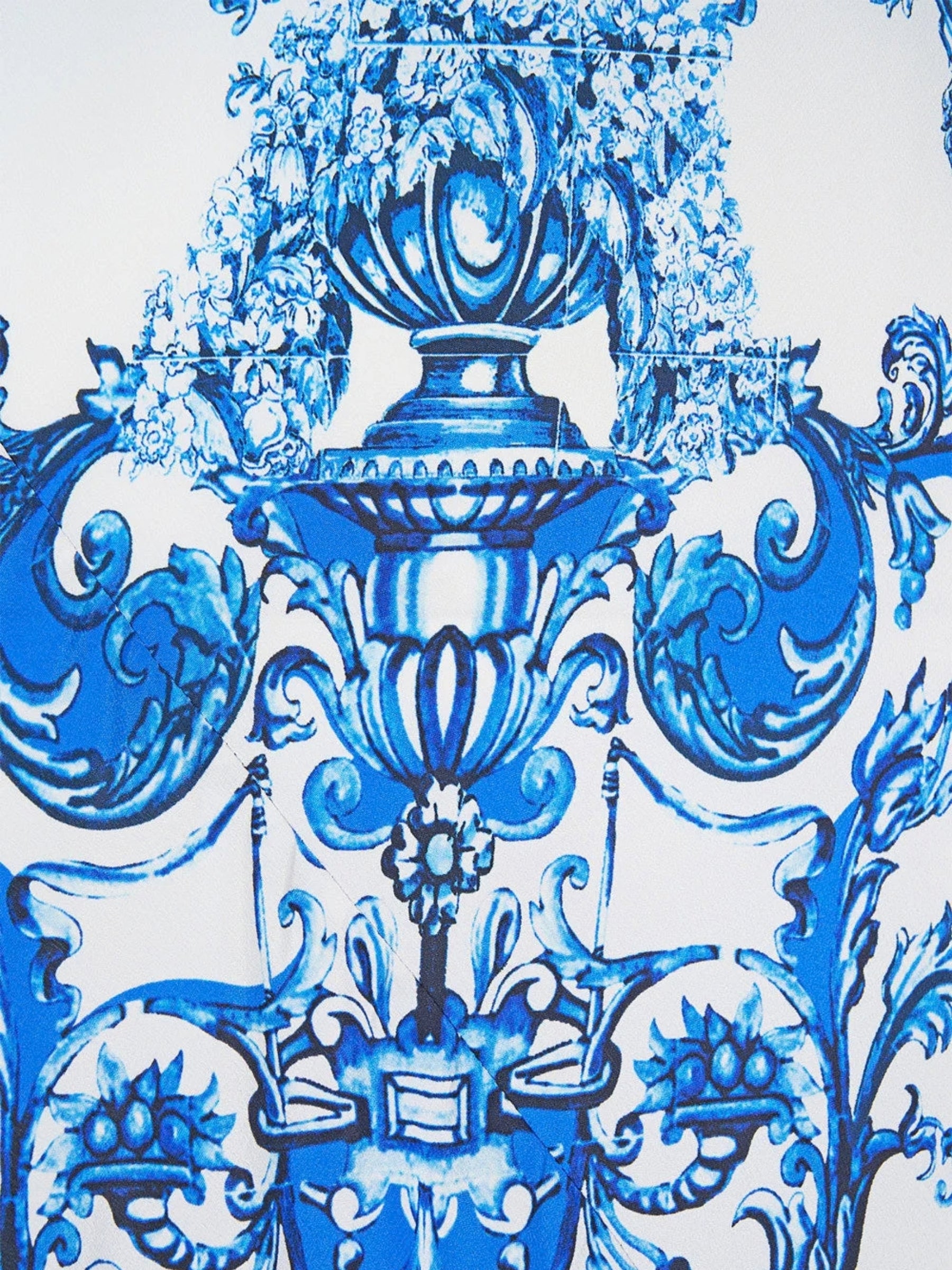 Bias Slip Dress w/ Frill Hem - A Tiled Wonderland