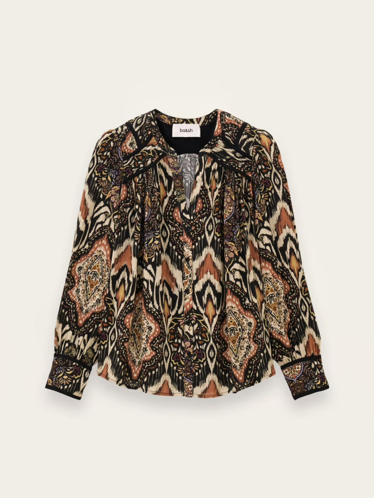 Zolie Patterned Shirt - Noir