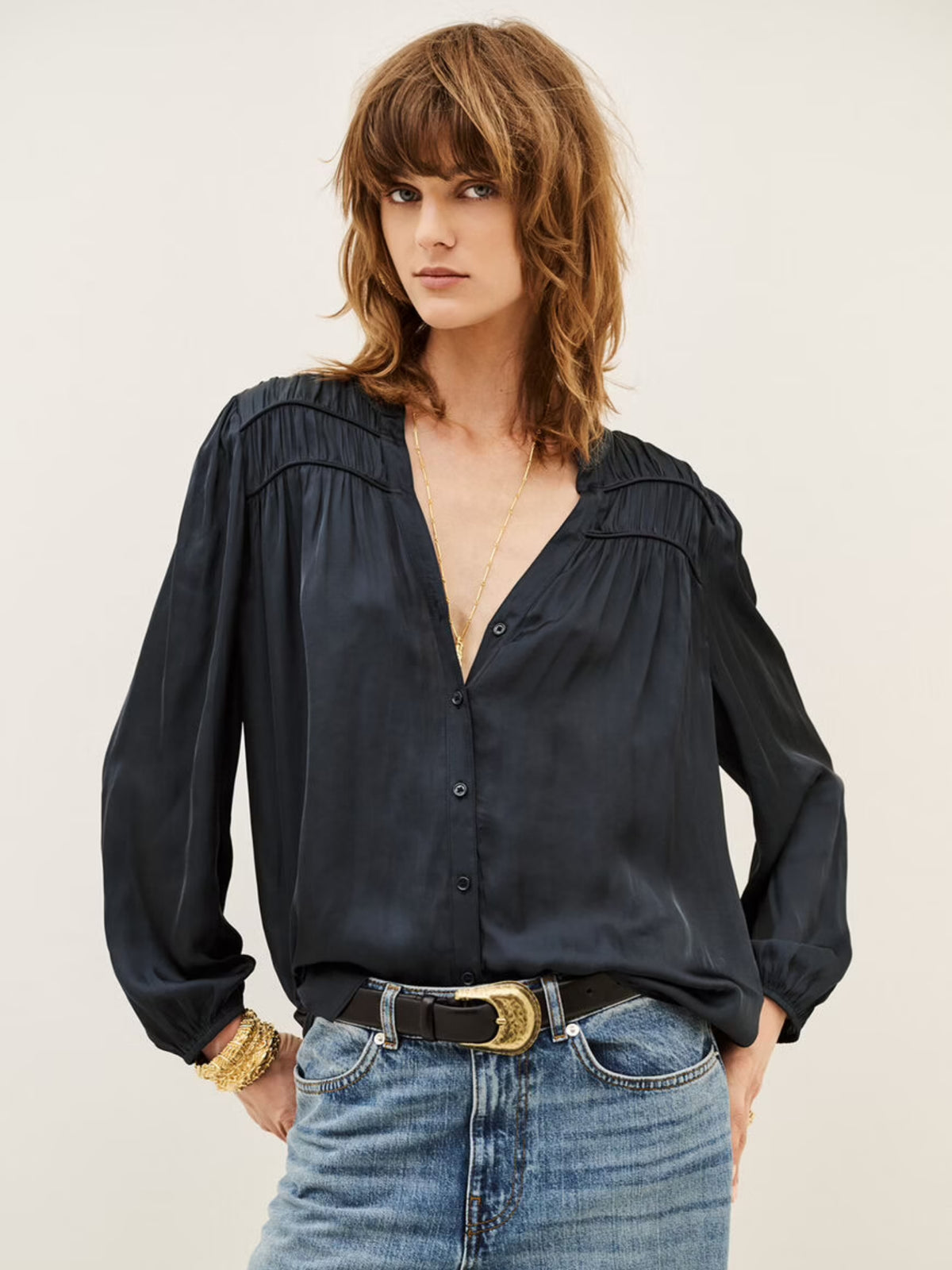 Cessia Loose Fitting Shirt - Blue
