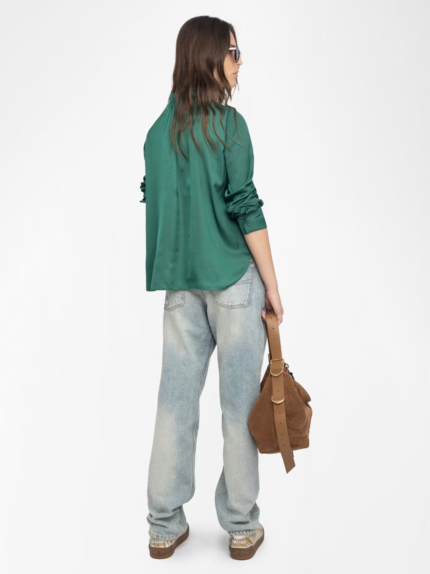 Tink Satin Blouse - Emeraude