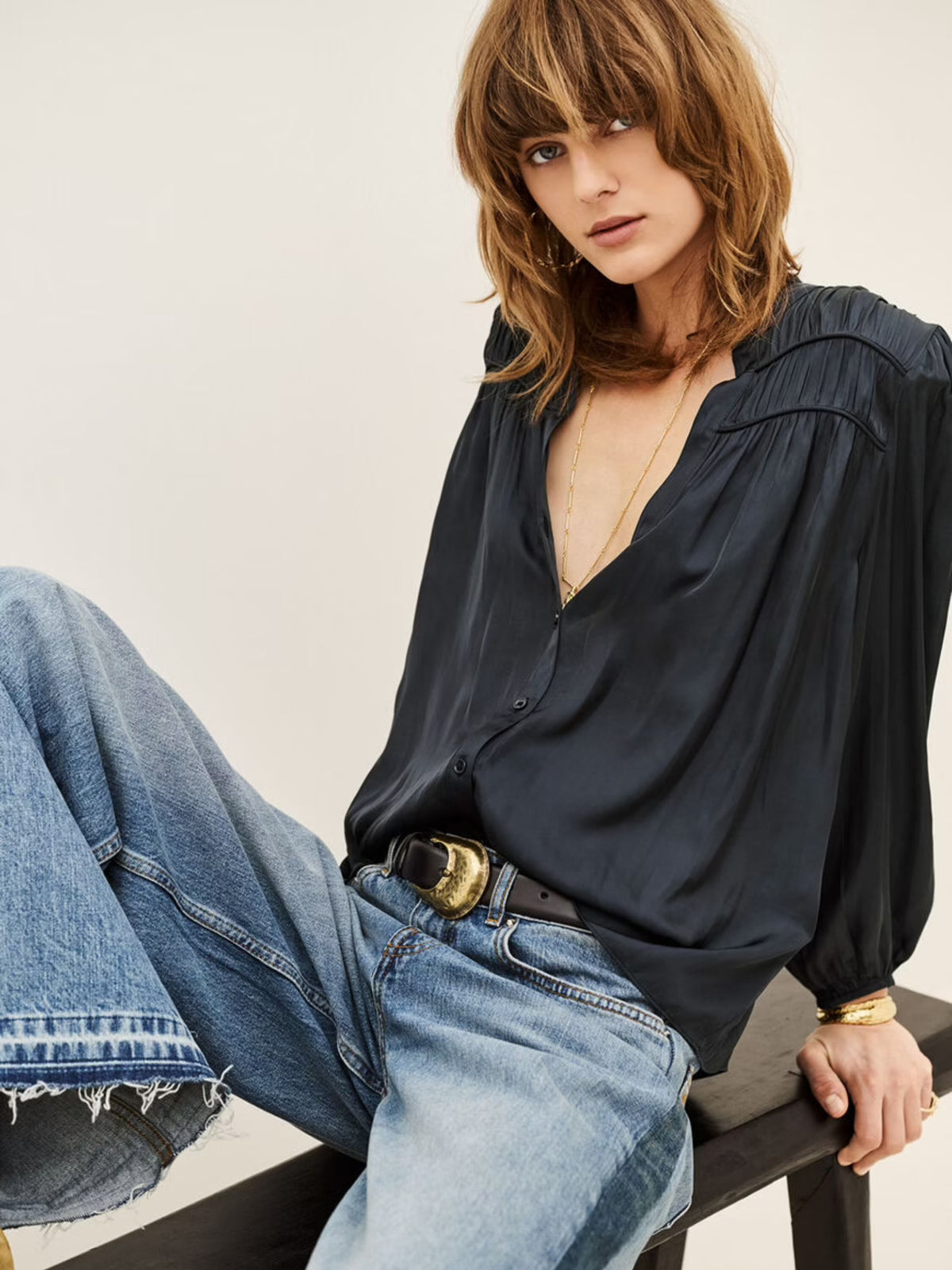 Cessia Loose Fitting Shirt - Blue