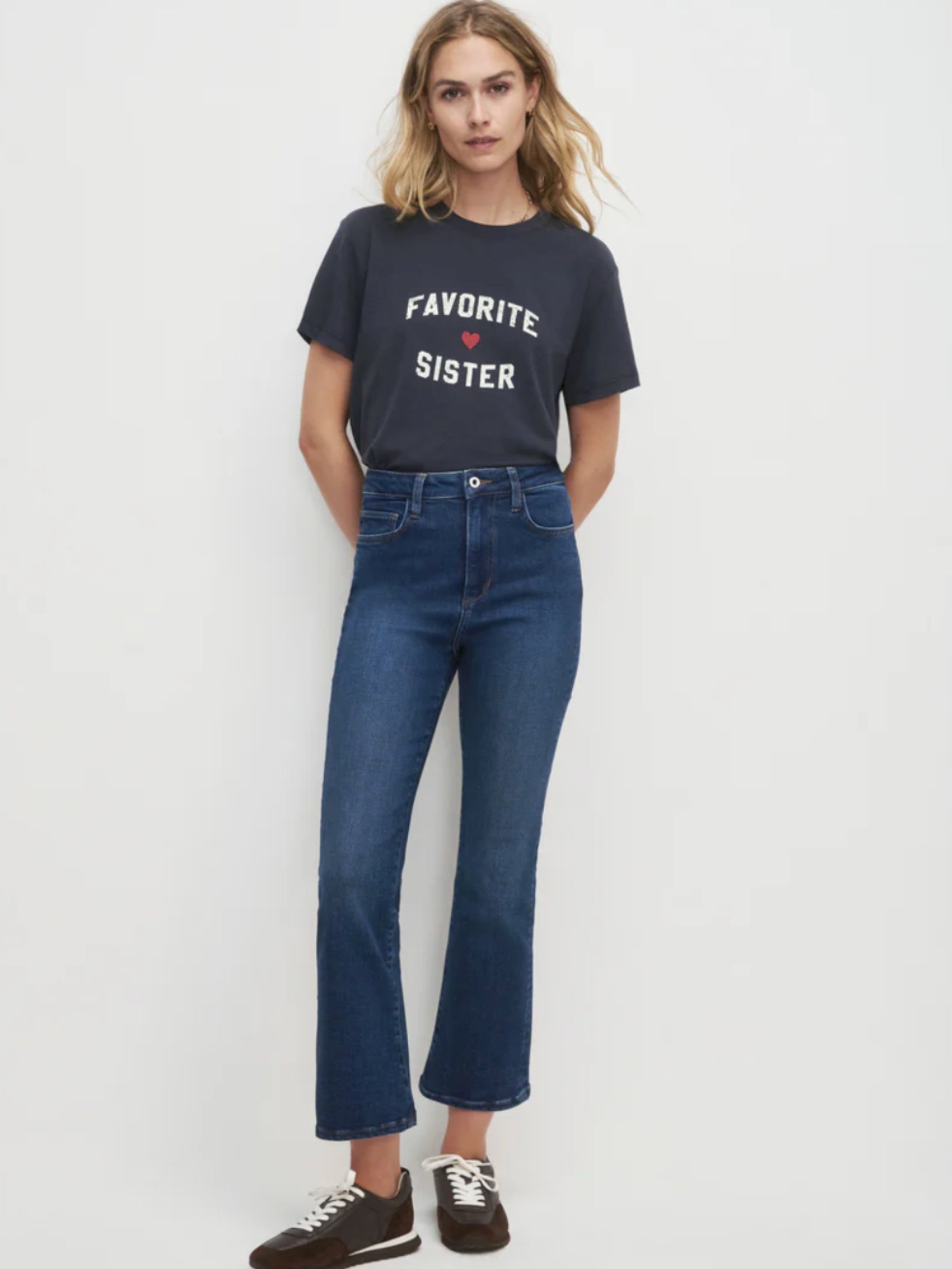 Favorite Sister Tee - Navy