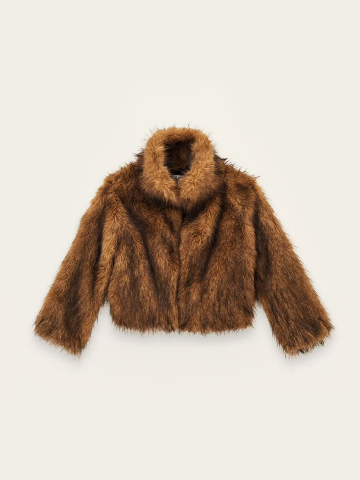 Lendy Cropped Coat - Brown