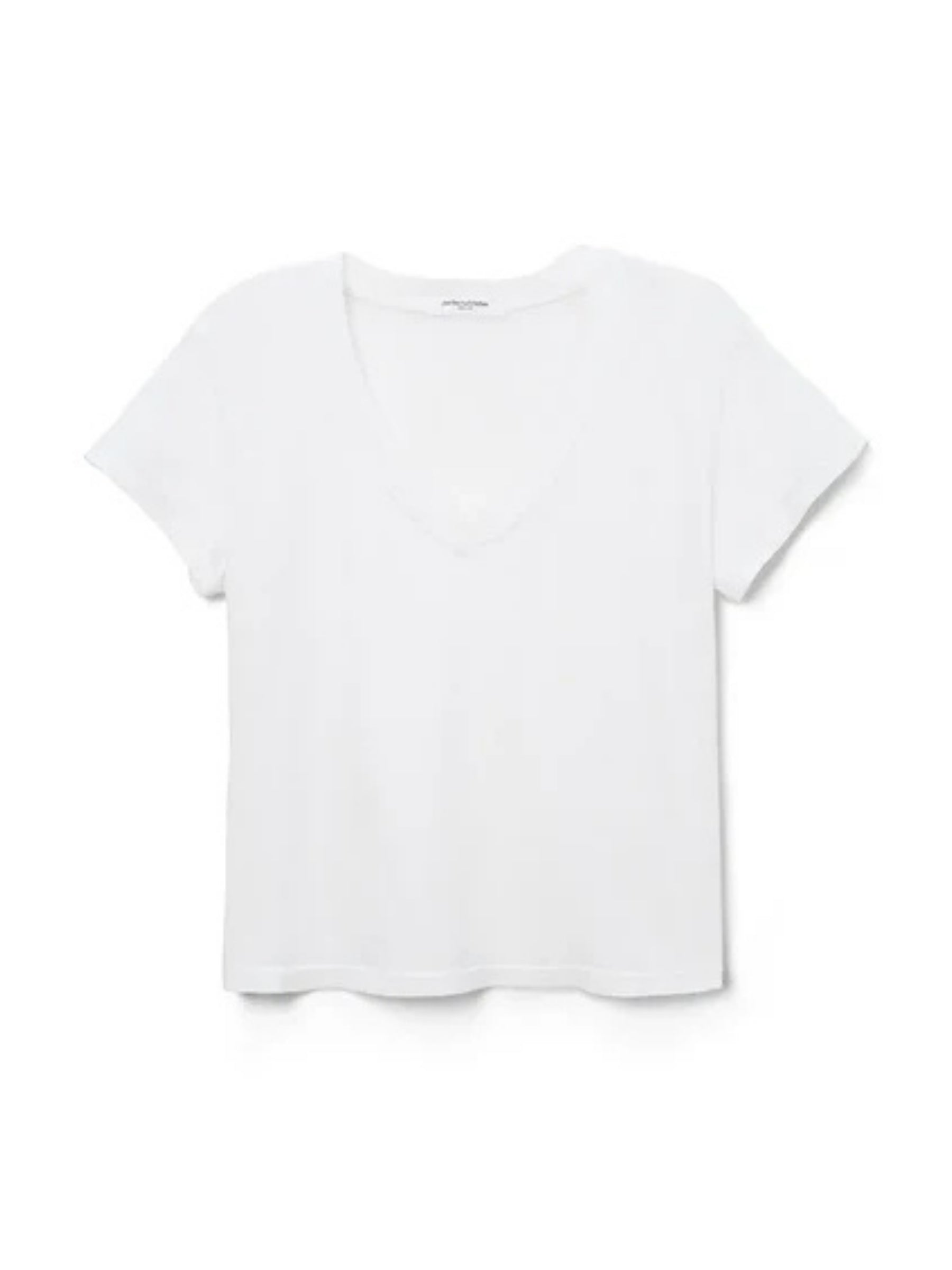 Hendrix SS Boxy V Neck - White