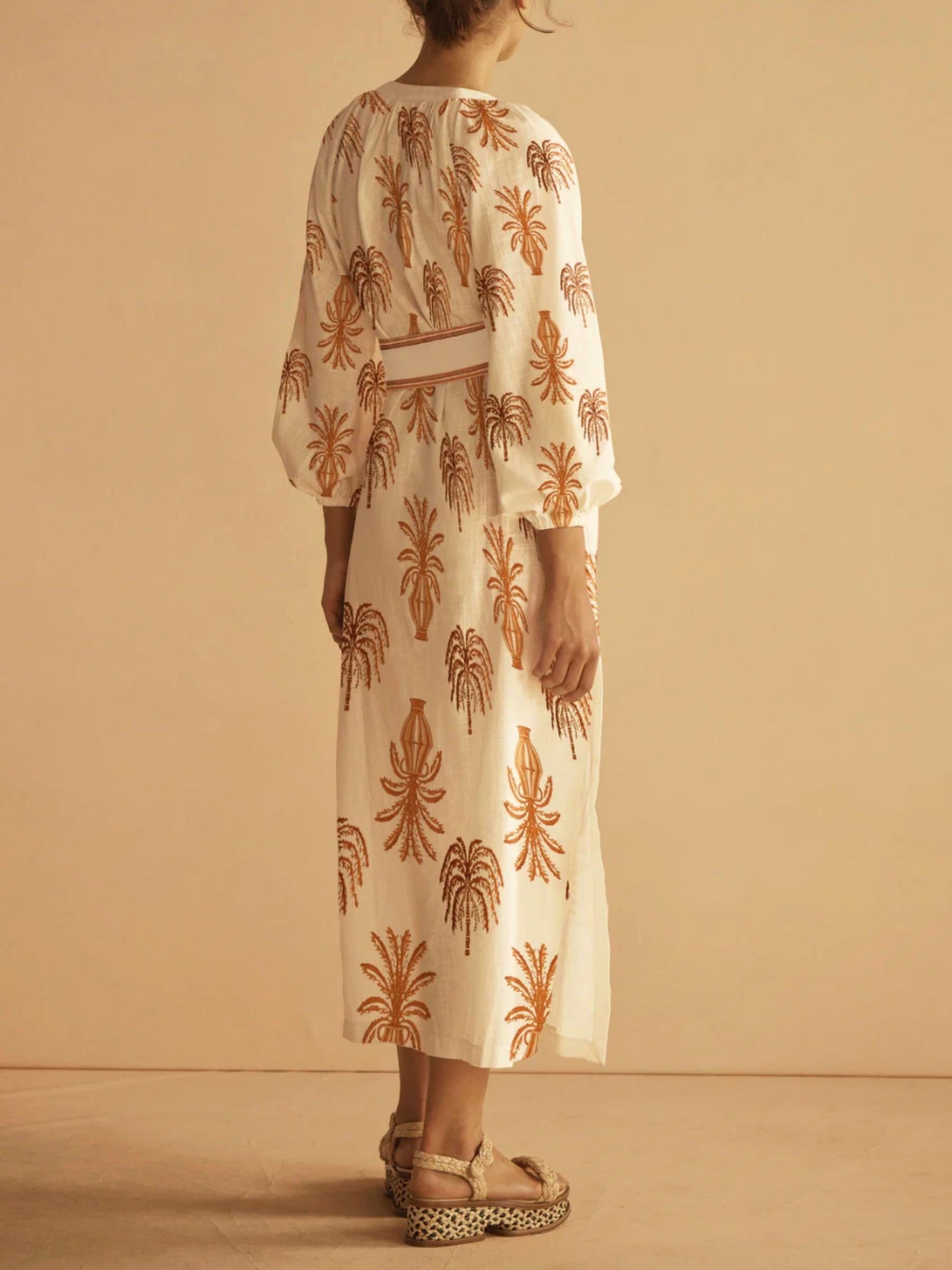 Dalla Palma Embroidered Plunge Maxi