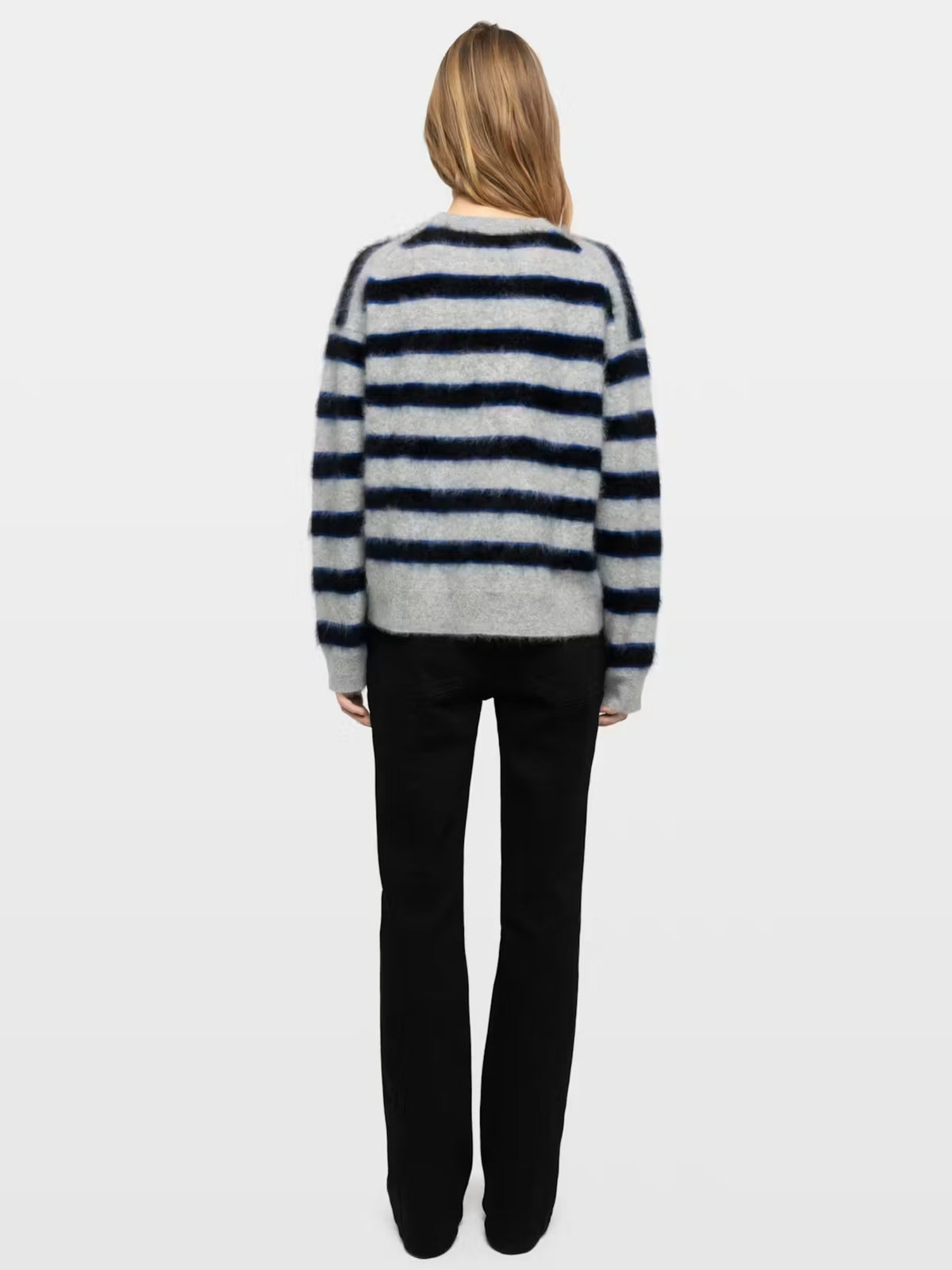 Markuz Stripe Cashmere Sweater - Grey / Blue