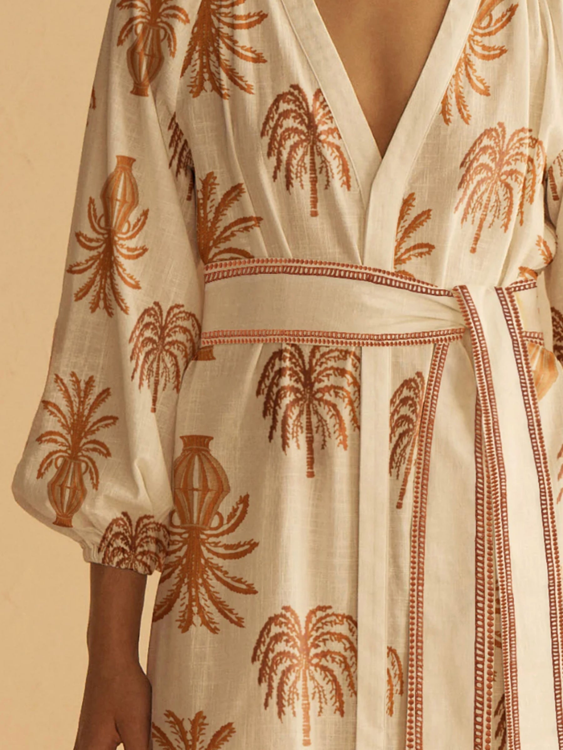 Dalla Palma Embroidered Plunge Maxi