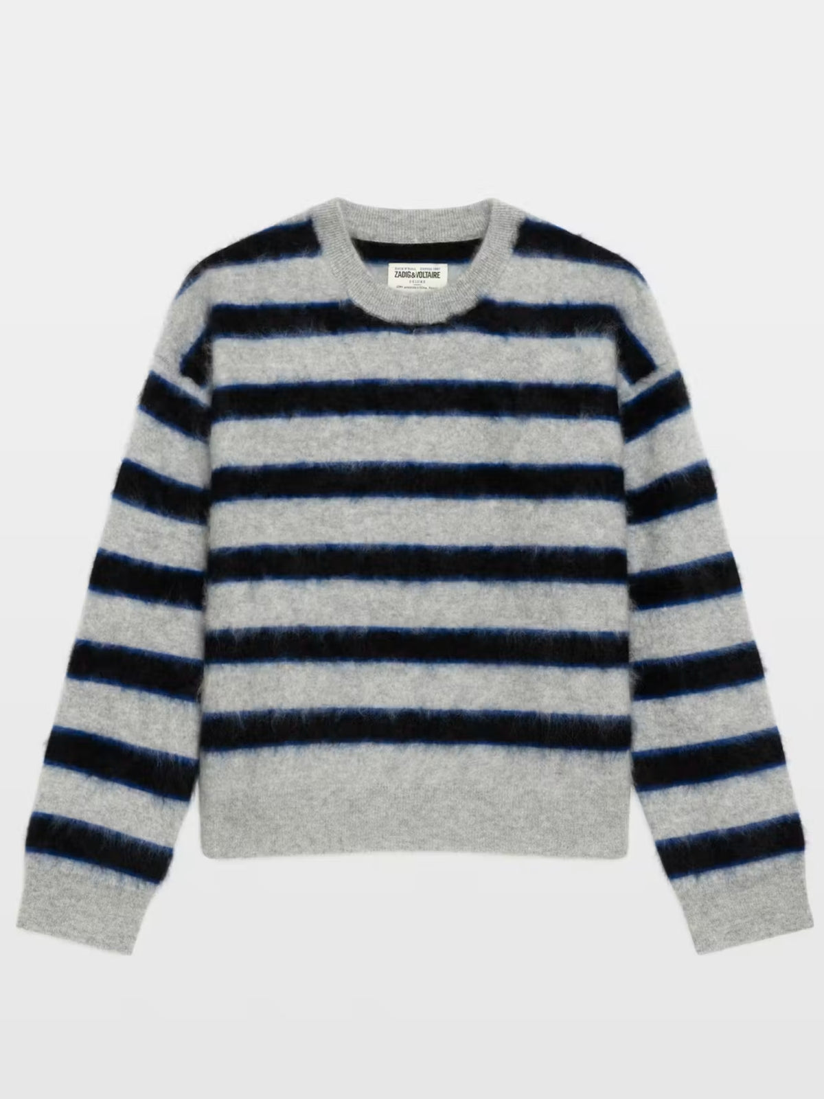 Markuz Stripe Cashmere Sweater - Grey / Blue