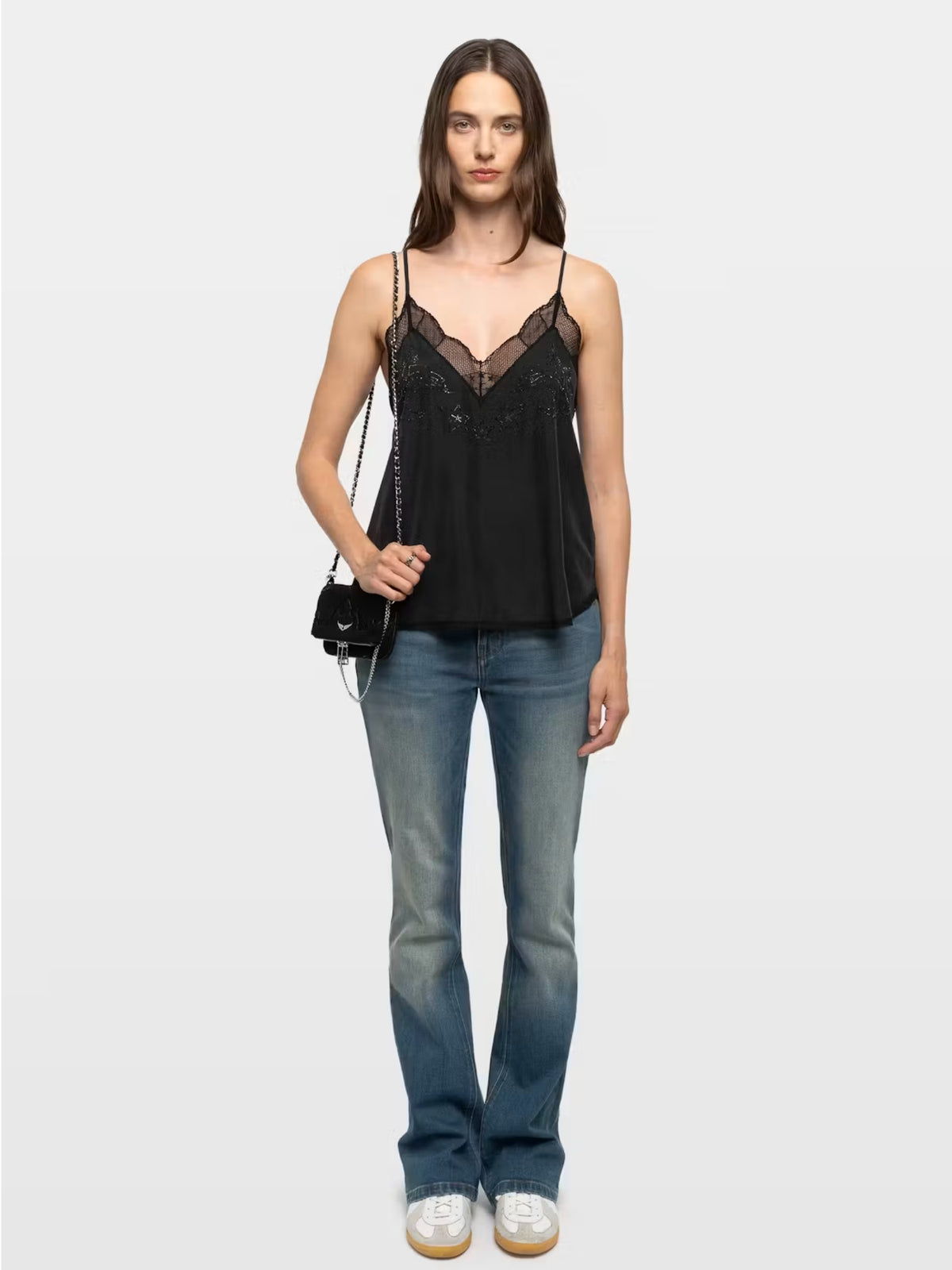 Christy Silk Camisole - Black Stone