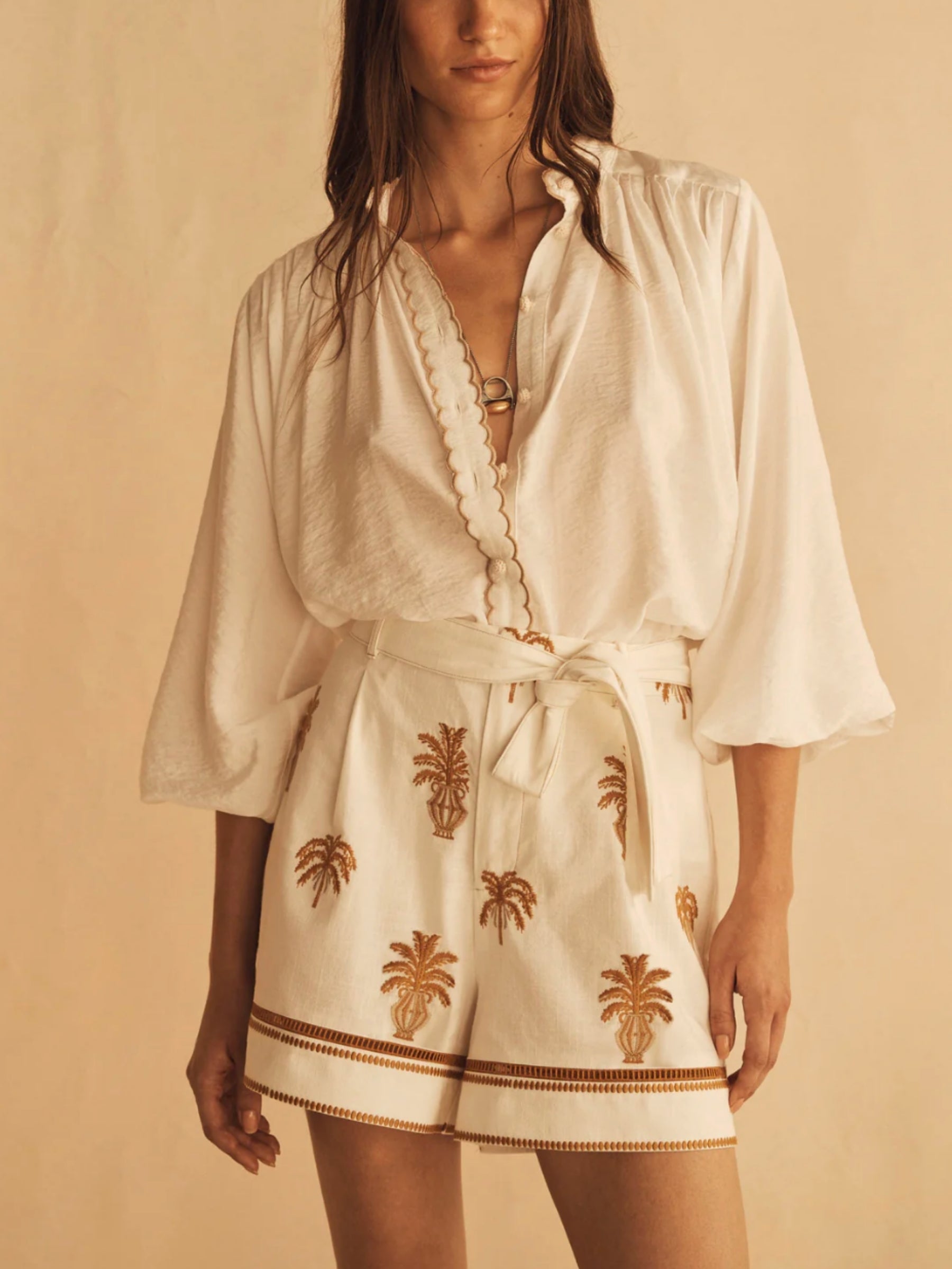 Dalla Palma Embroidered Resort Short