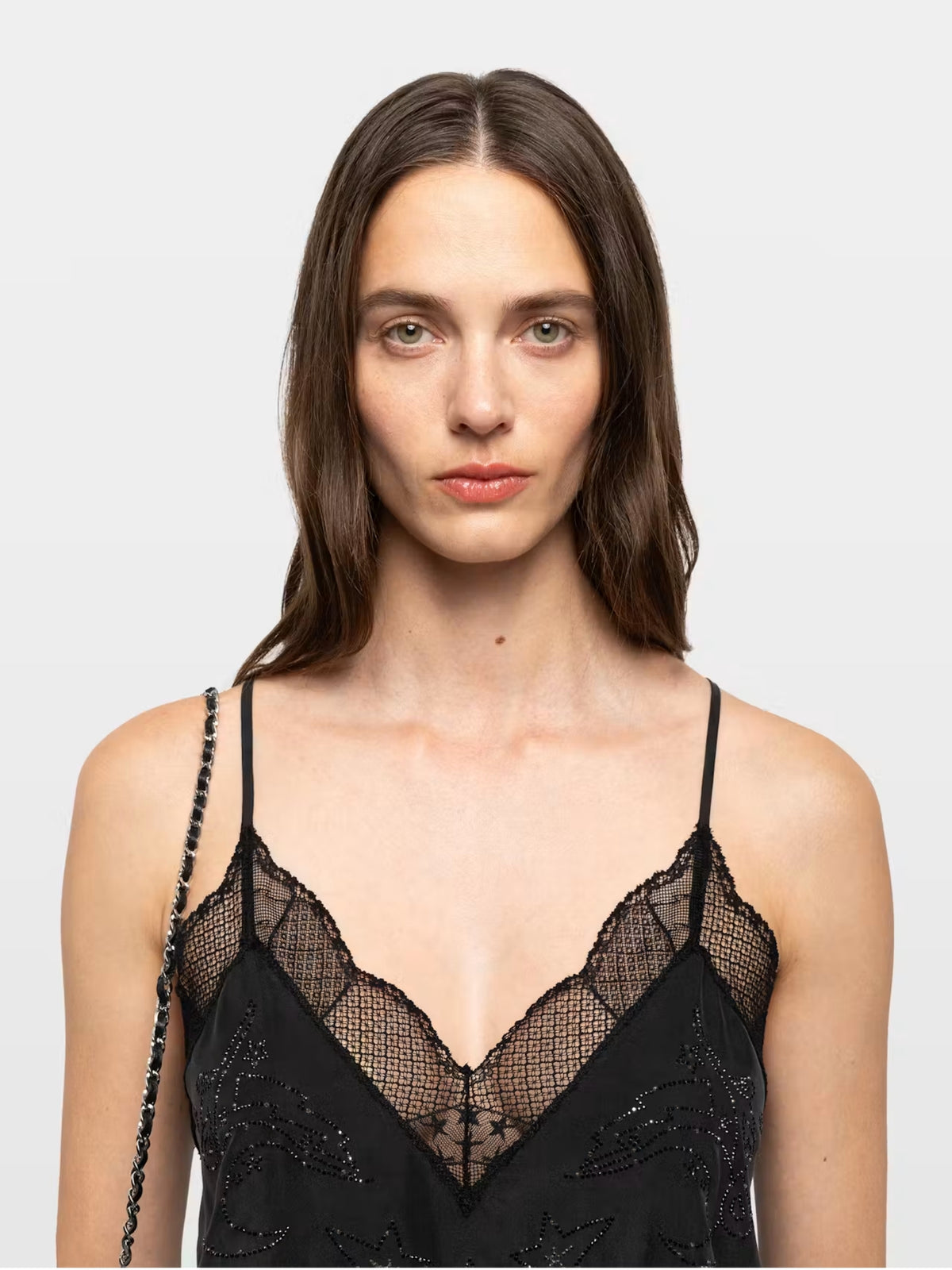 Christy Silk Camisole - Black Stone