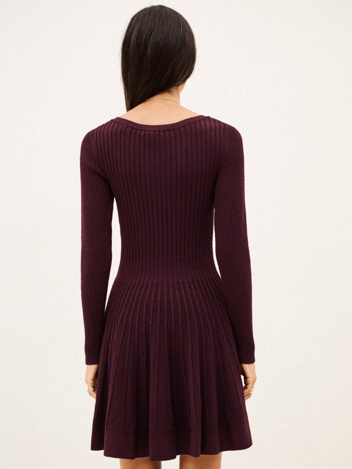 Paola Knit Dress - Aubergine