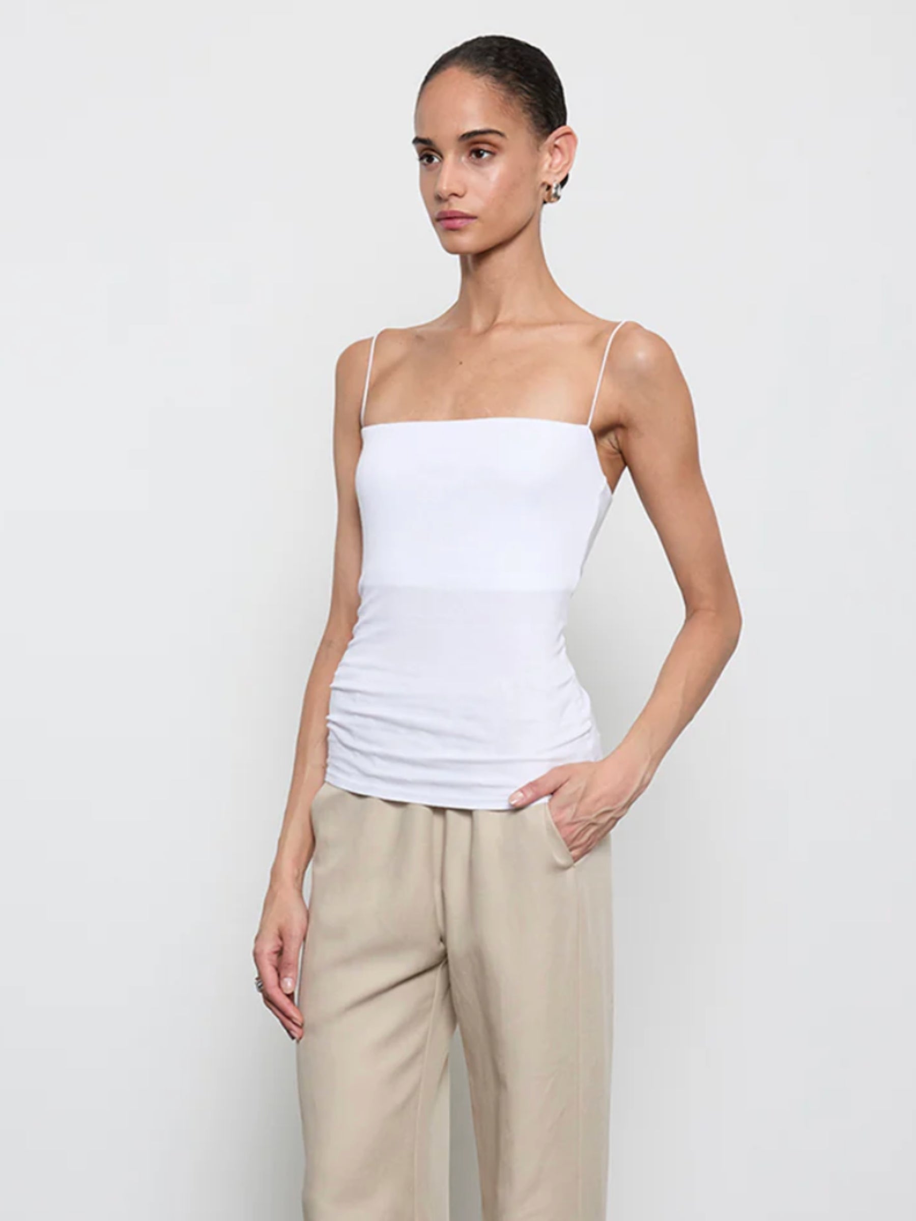 Essential Strappy Tank - White